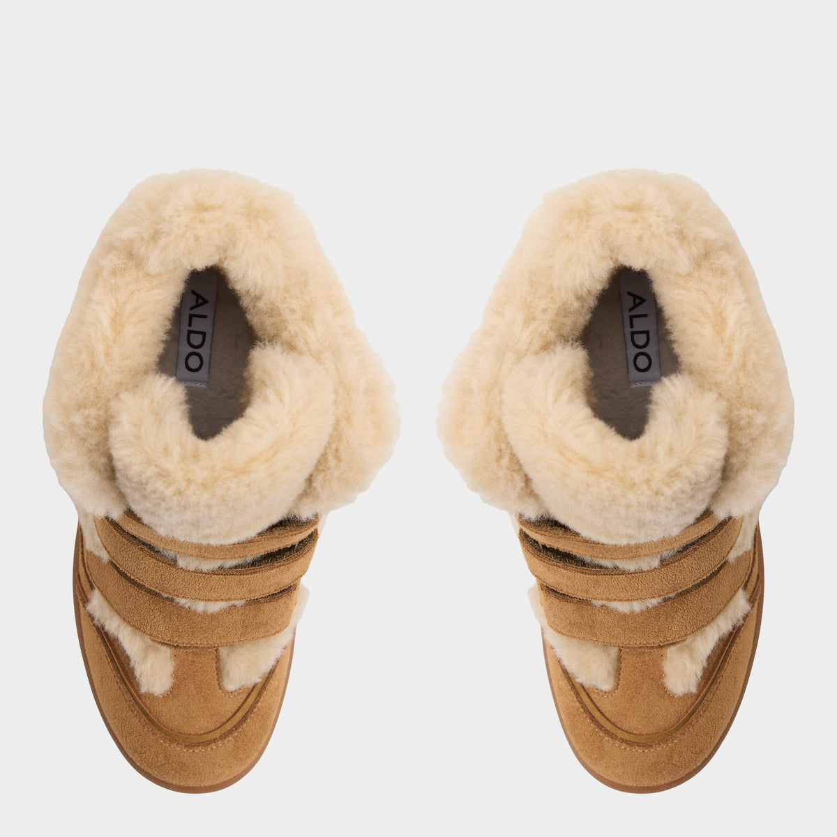 Top-down view of the Sand Belissa Wedge sneaker