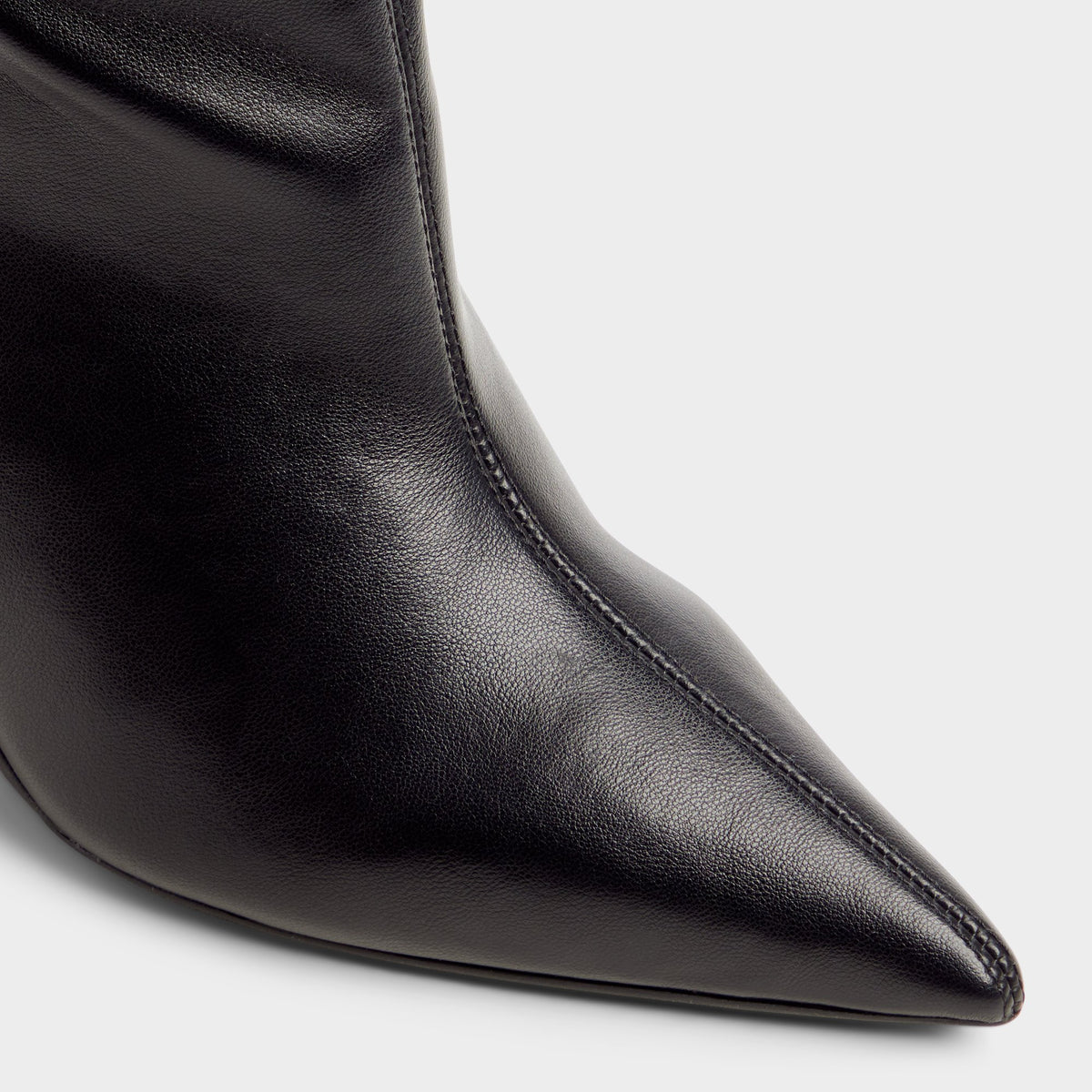 Close-up of the Black Zalya-wc Wide calf knee-high boot