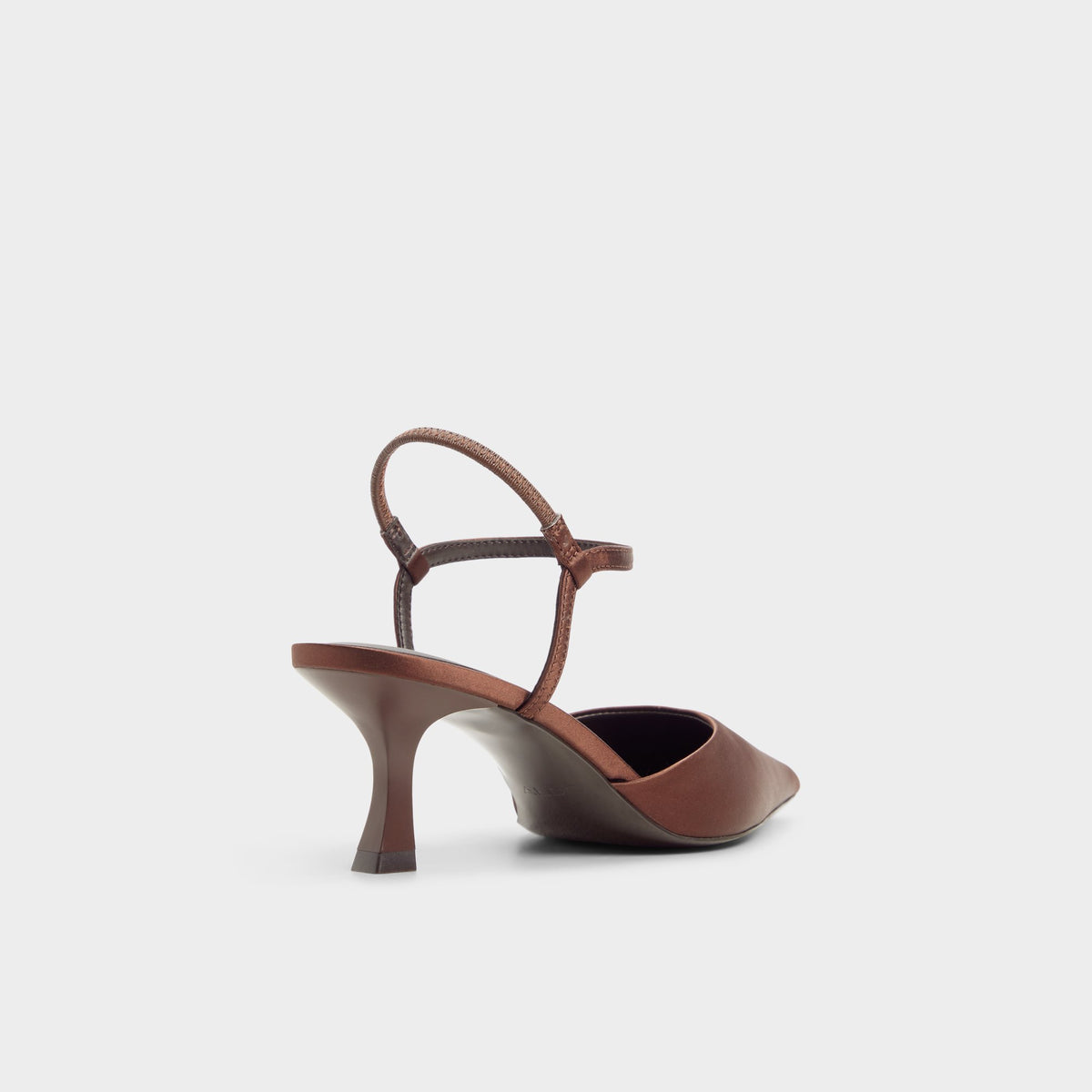 Three-quarter angle of Dark brown Jasmynee Strappy heeled shoe's back side