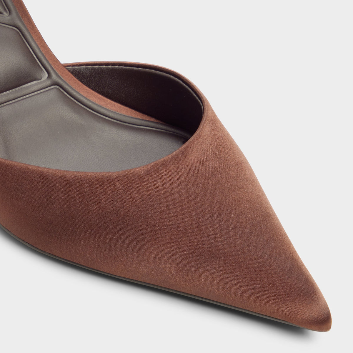 Close-up of the Dark brown Jasmynee Strappy heeled shoe