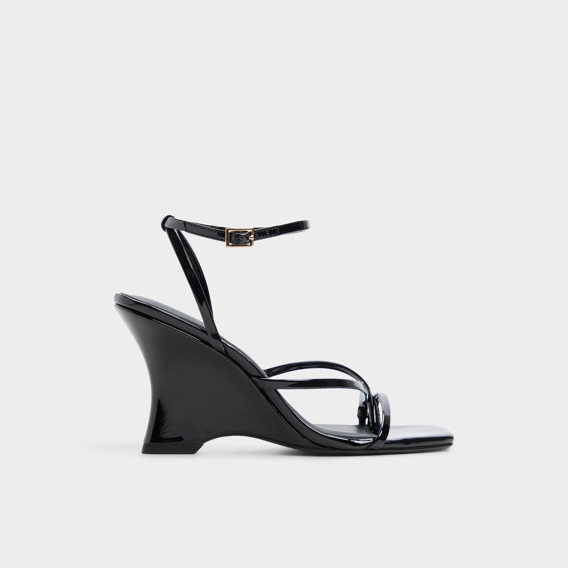 Main View of Black Lexina Strappy heeled sandal for Womens