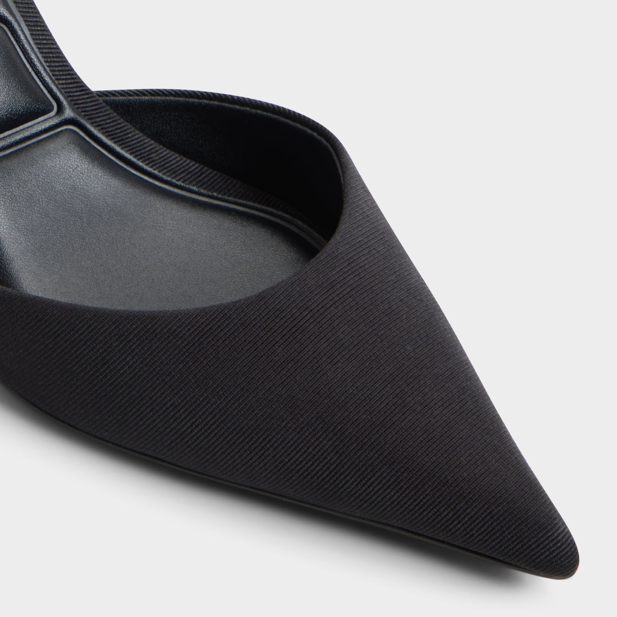 Close-up of the Black Jasmynee Strappy heeled shoe