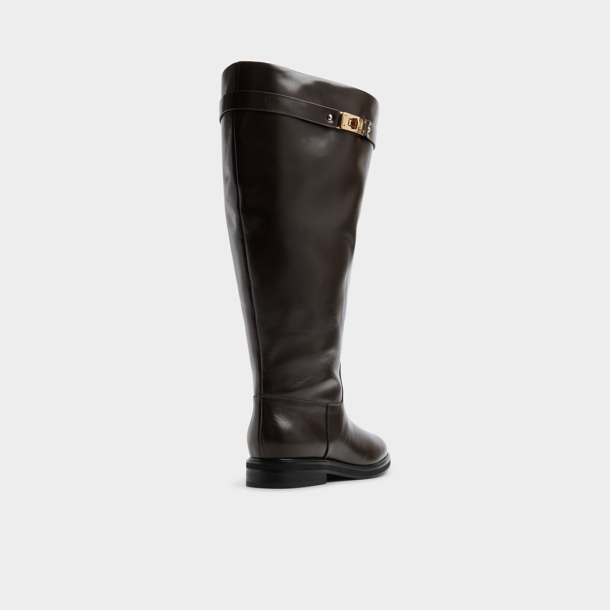 Three-quarter angle of Dark brown Levie-xwc Riding boot's back side