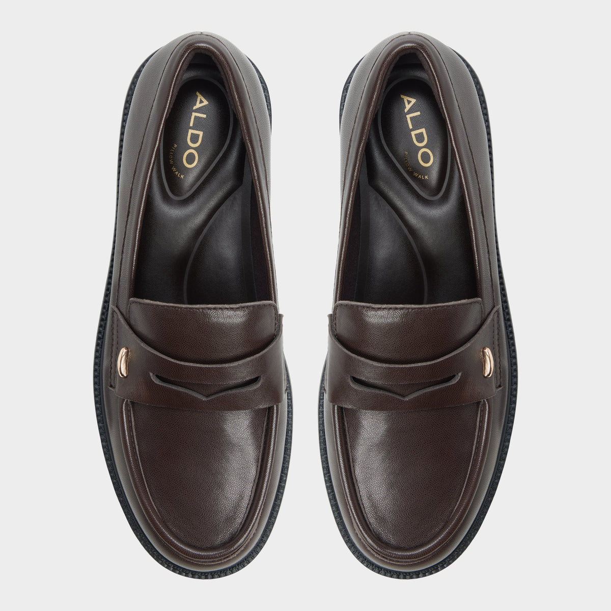 Vue de dessus de la Brun foncé Lindie Mocassin