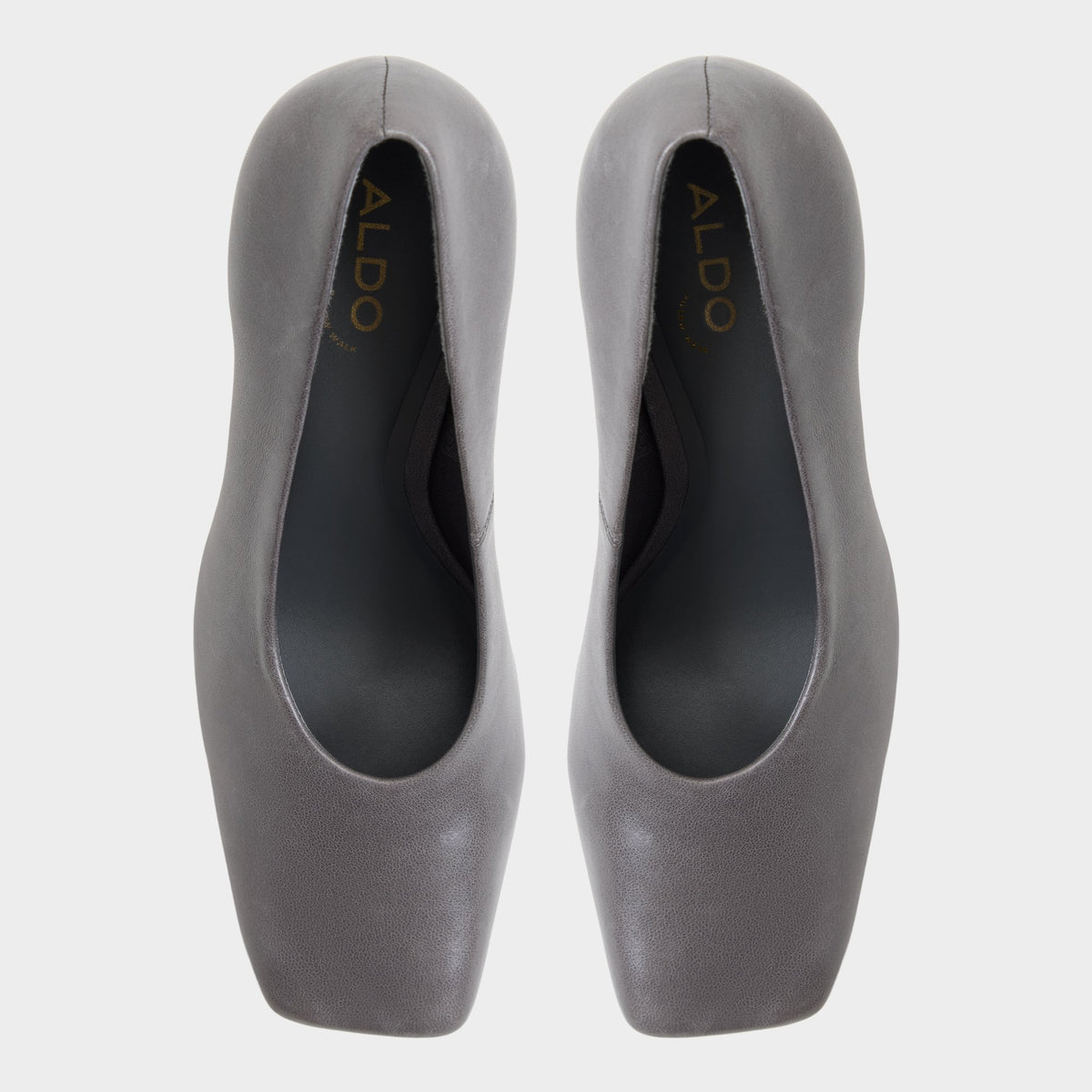 Top-down view of the Dark grey Velia High heel shoe