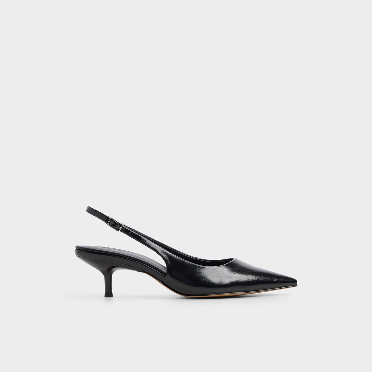 Main View of Black Sabbie Slingback kitten heel for Womens