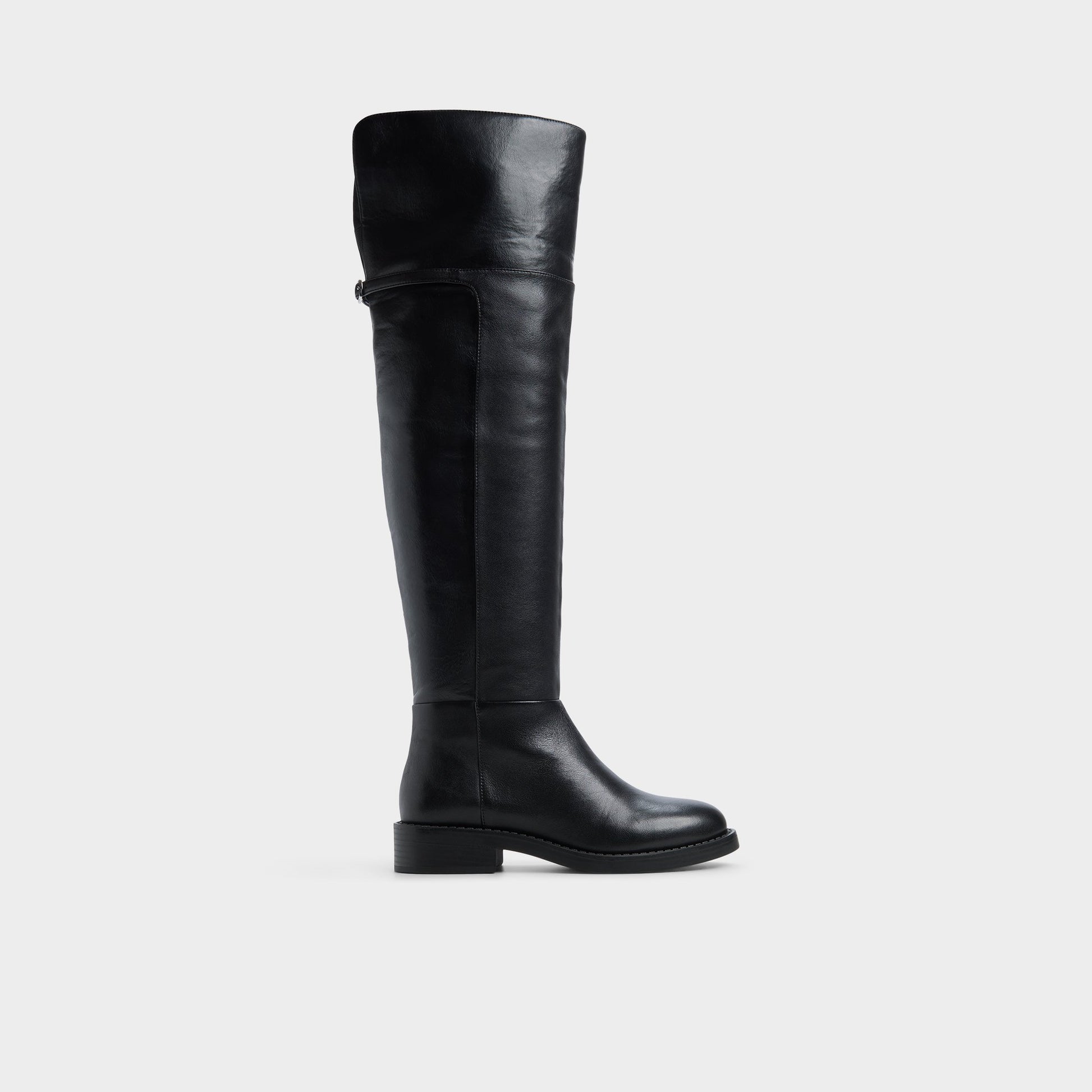 Main View of Black Eleaner Knee-high boot for Womens