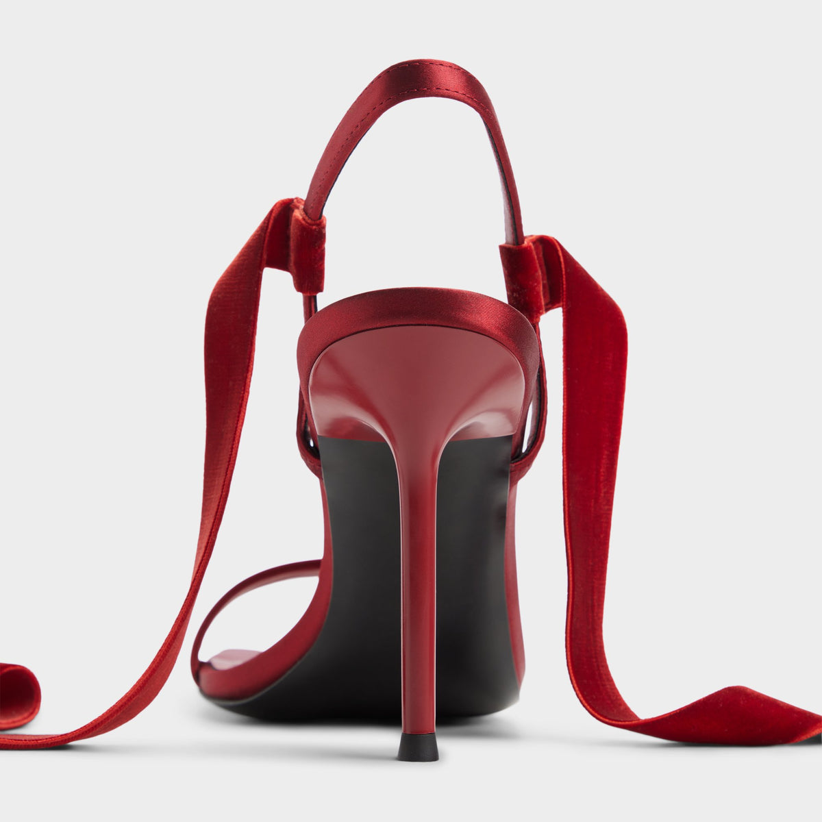 Side view of Dark red Caserta Heeled sandal