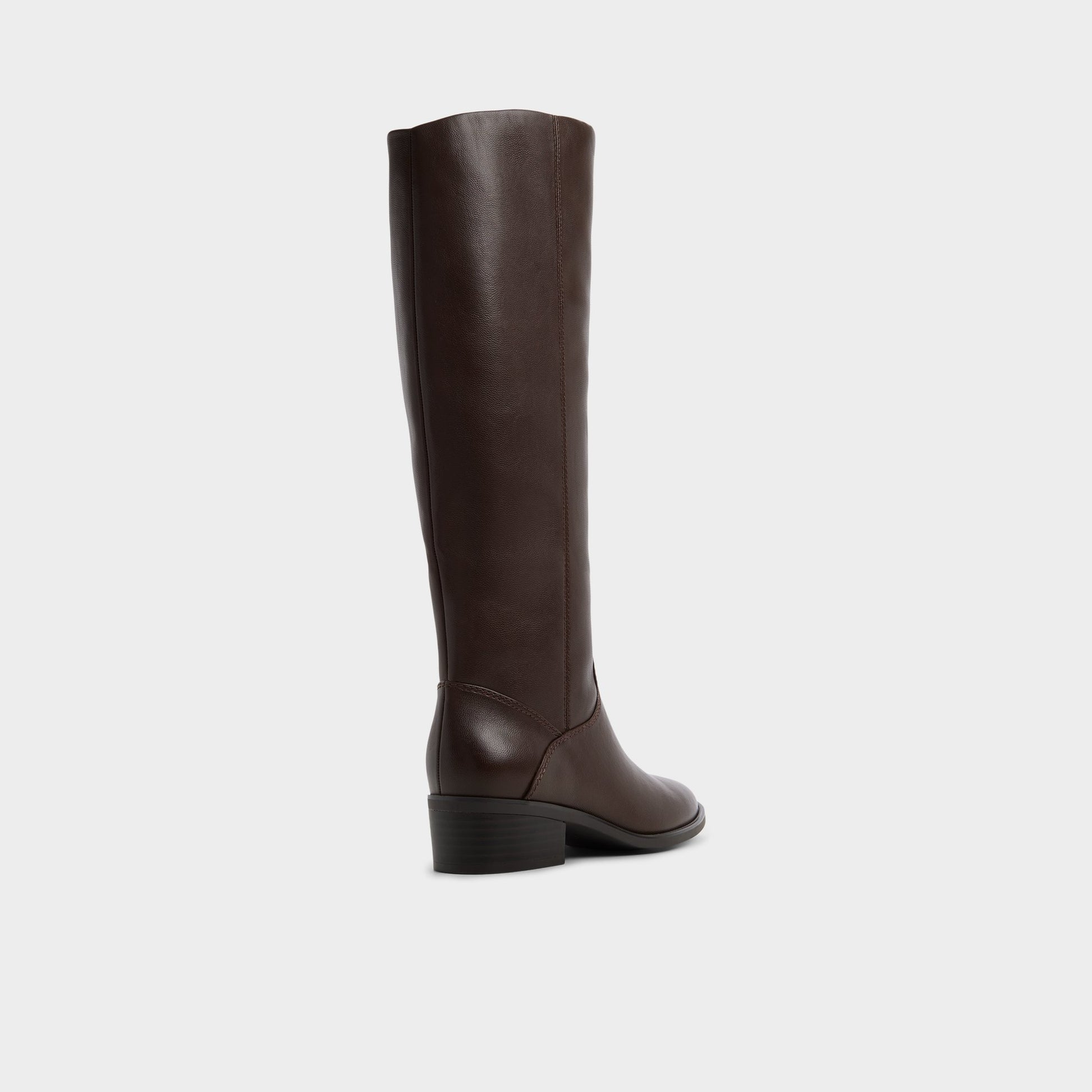 Three-quarter angle of Dark brown Kaydienh-wc Block heel knee-high boot's back side