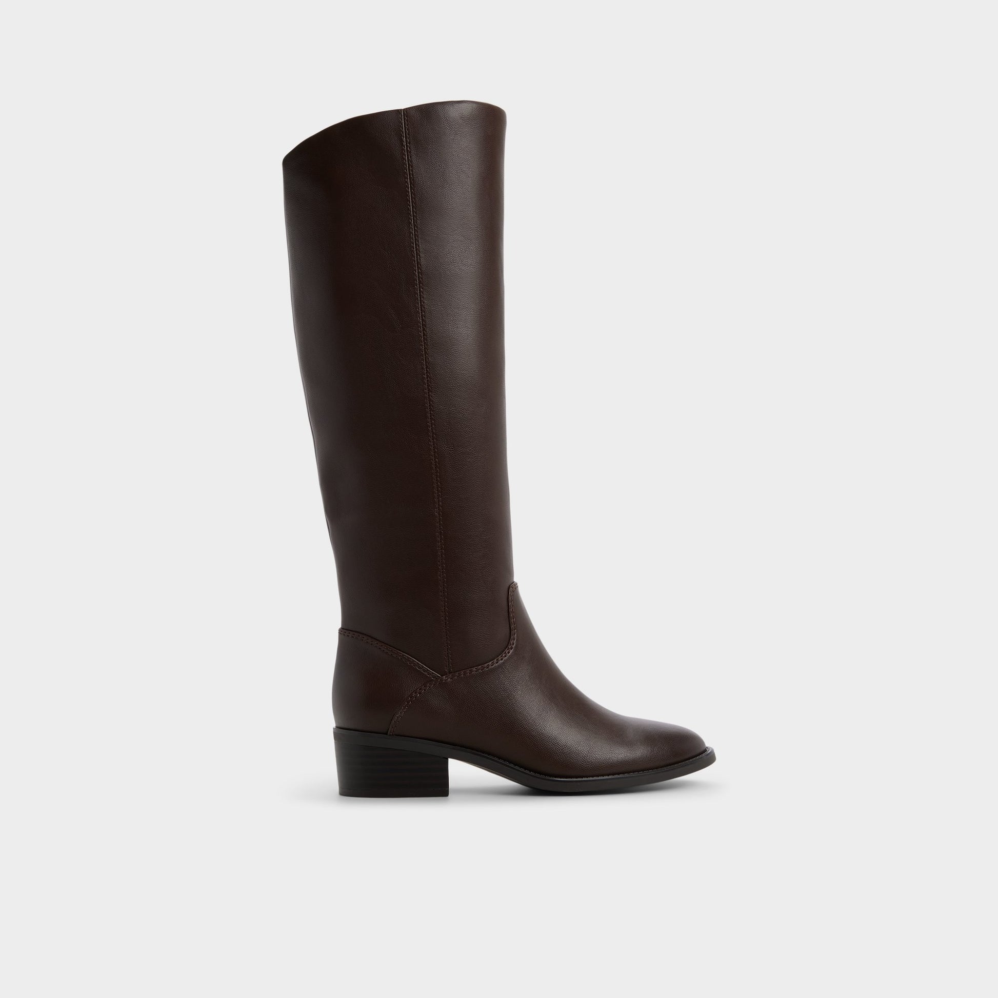 Main View of Dark brown Kaydienh-wc Block heel knee-high boot for Womens