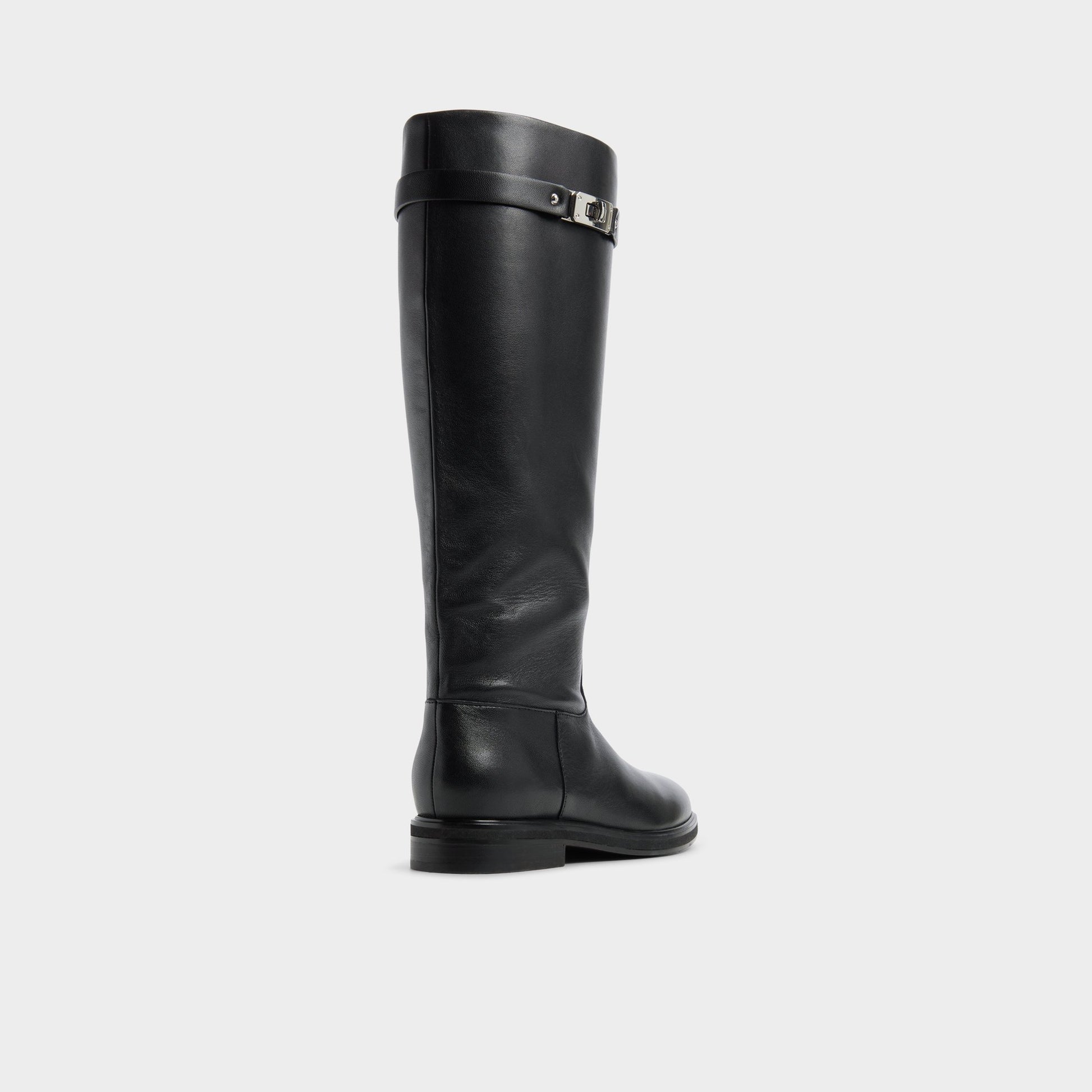 Angle de trois quarts de l'arrière de Noir Levie Botte d'équitation