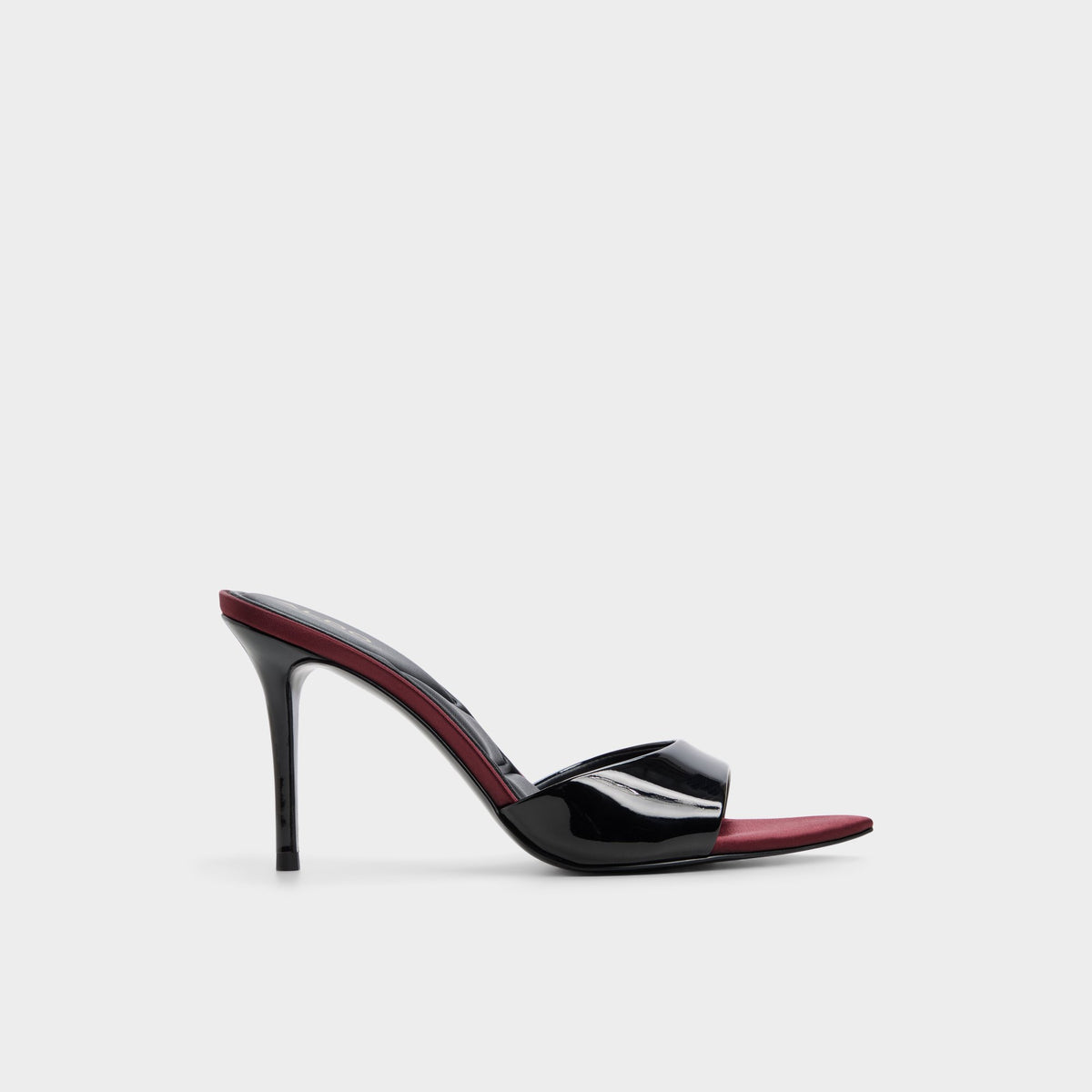 Main View of Black combo Reanna Heeled mule for Womens