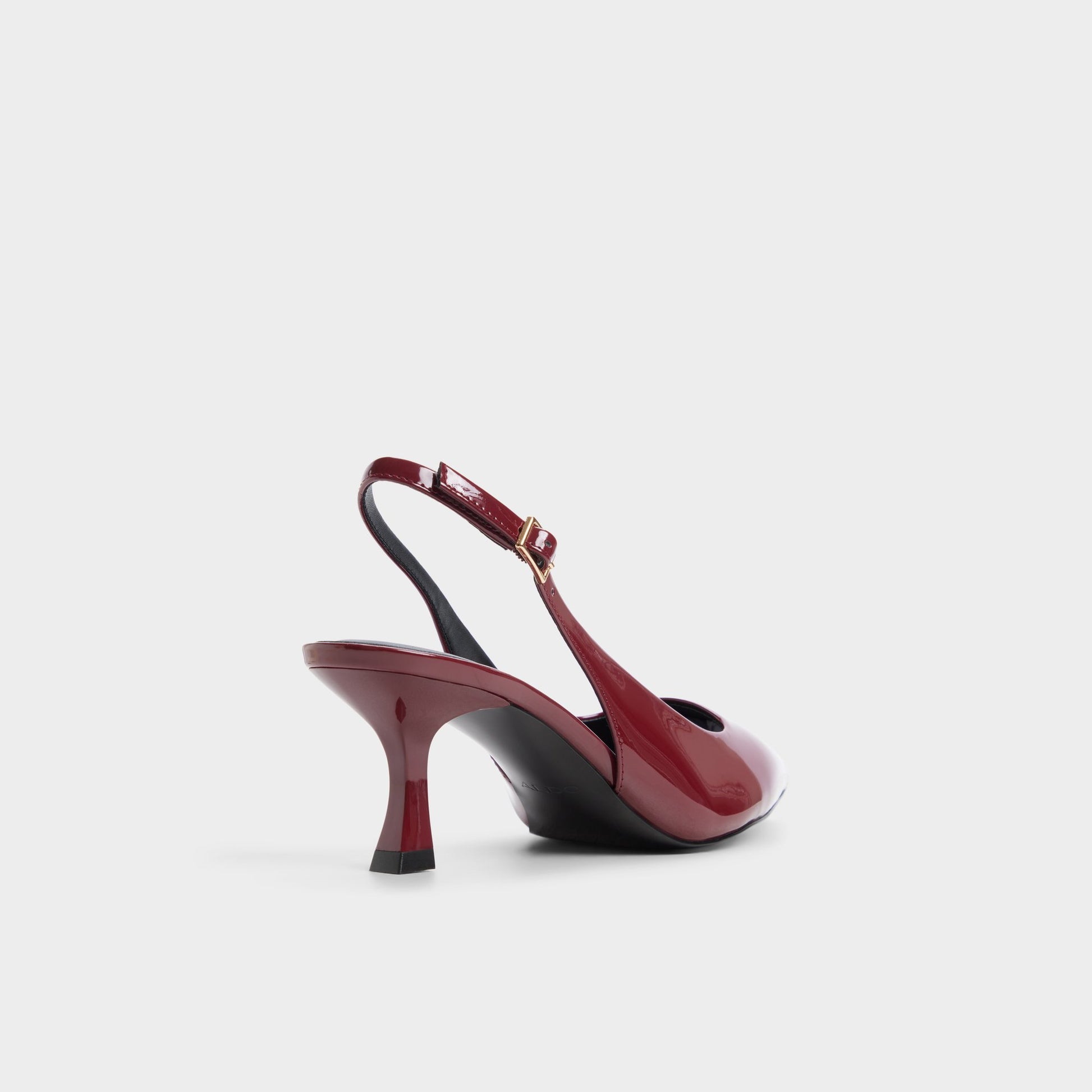 Three-quarter angle of Dark red Kiaria Slingback high heel's back side