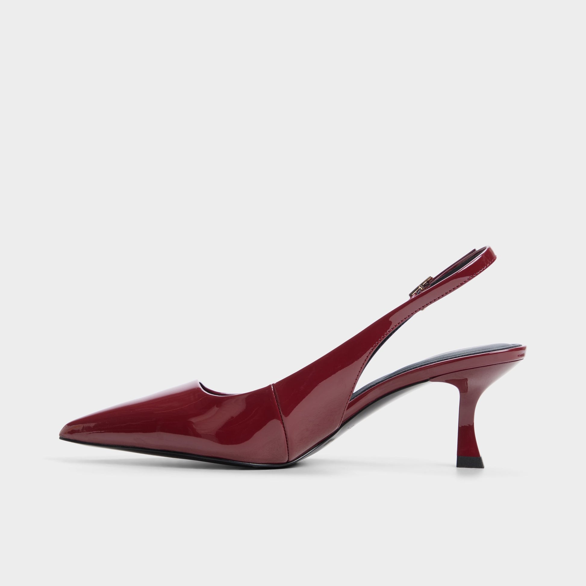 Side view of Dark red Kiaria Slingback high heel