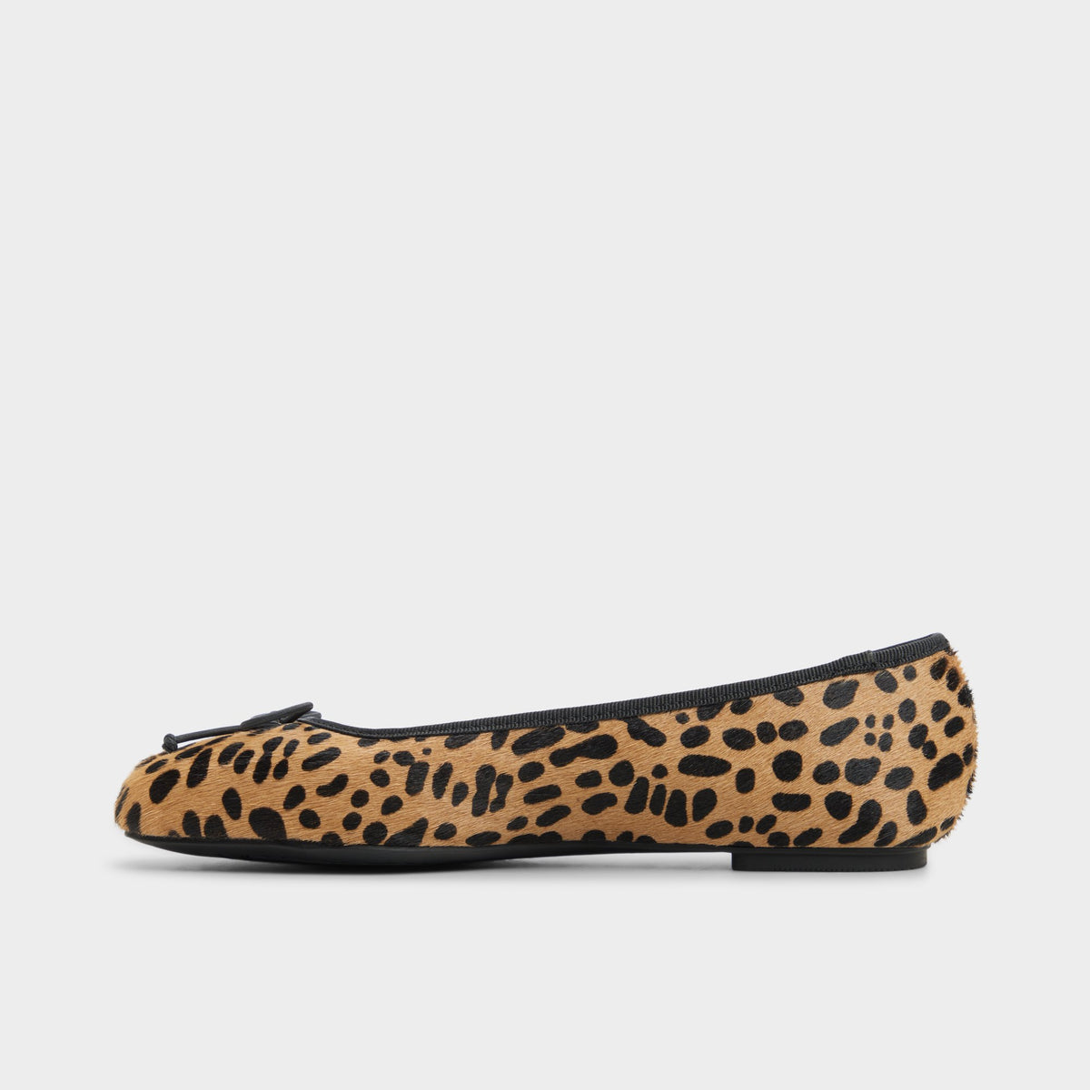Side view of Brown multi Olllie Ballet flat