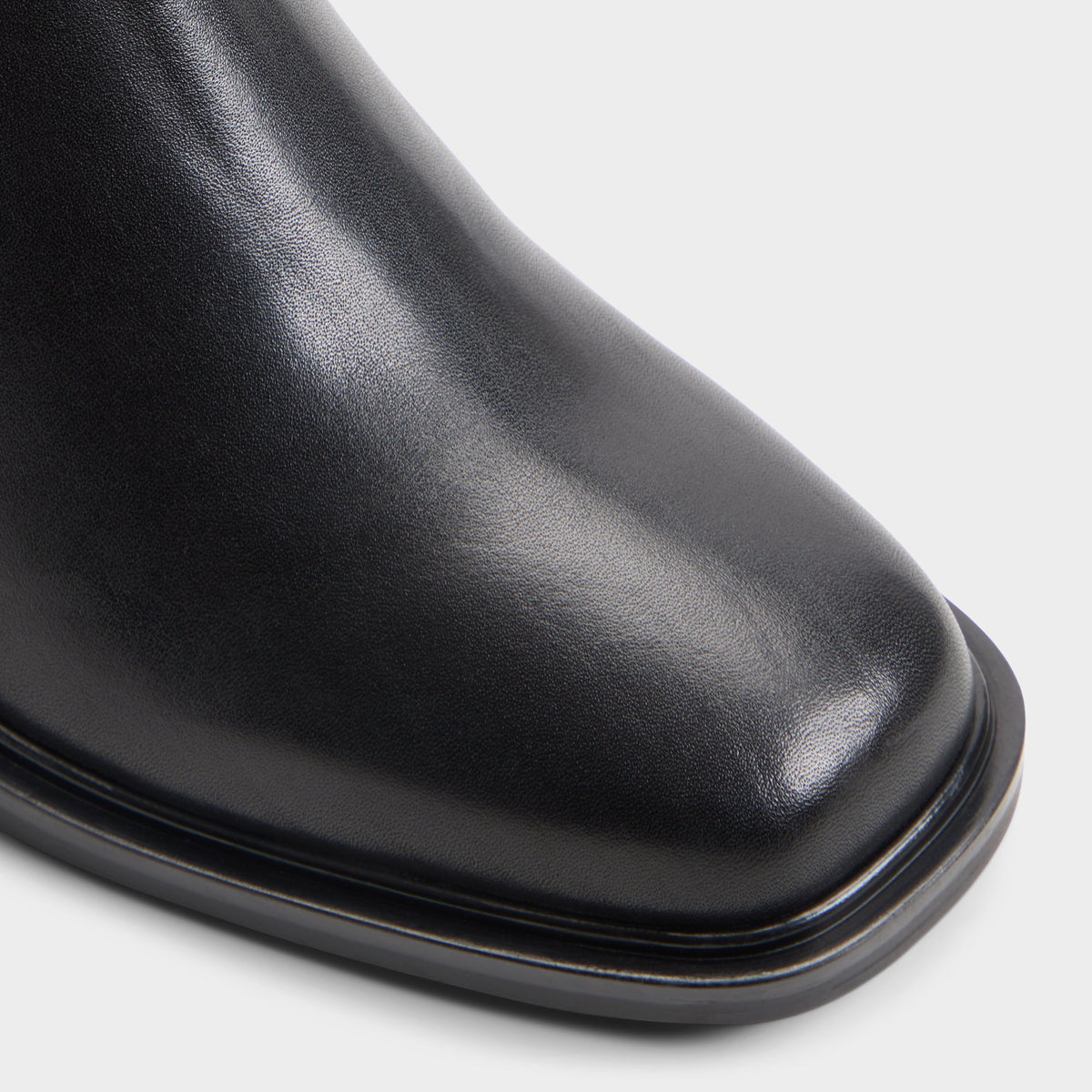 Close-up of the Other black Tywyn Block heel ankle boot