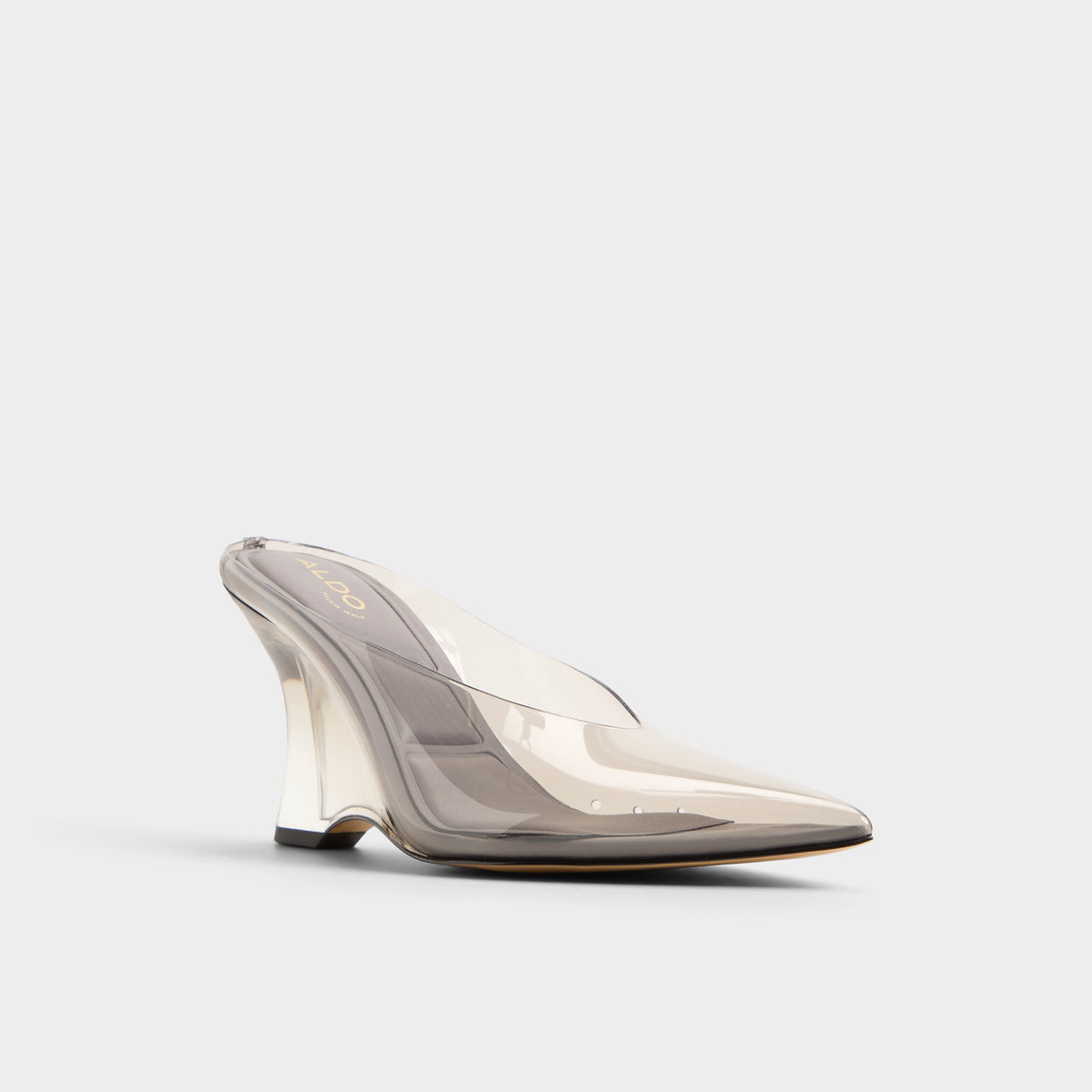 Three-quarter angle of Other grey Tealay Pump's front side