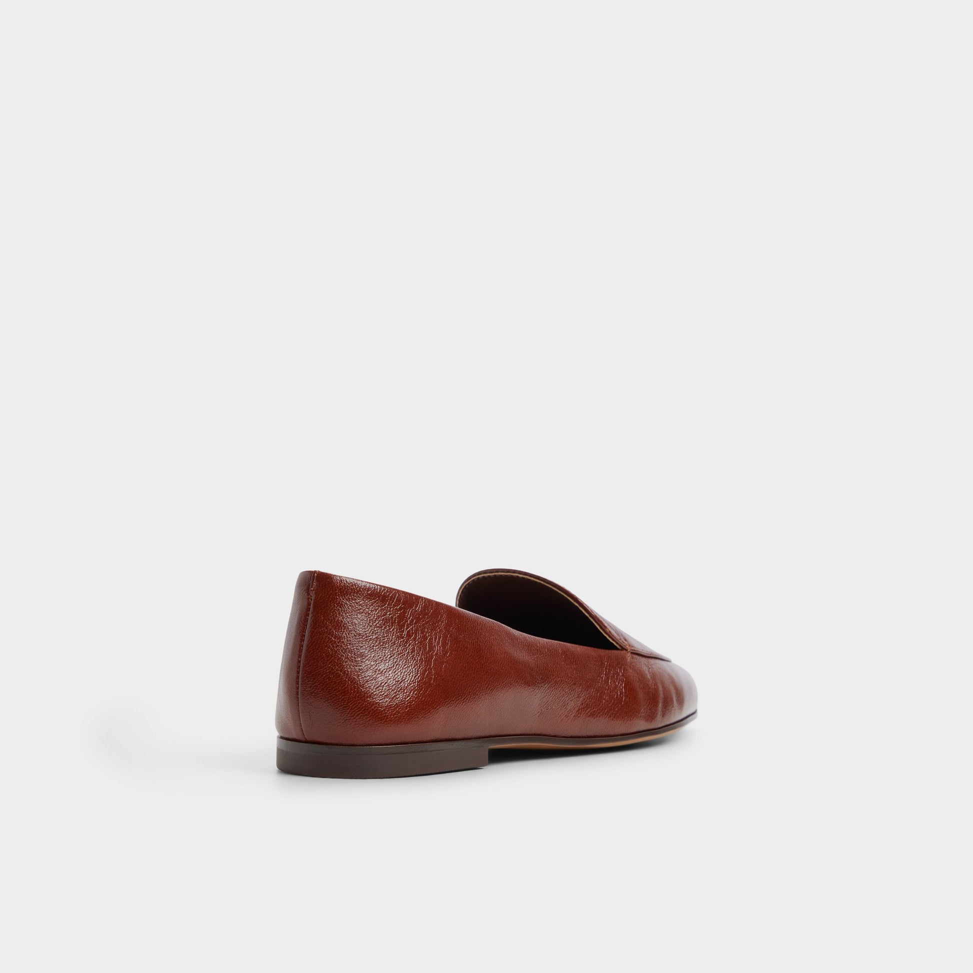 Three-quarter angle of Medium brown Daphia Loafer's back side