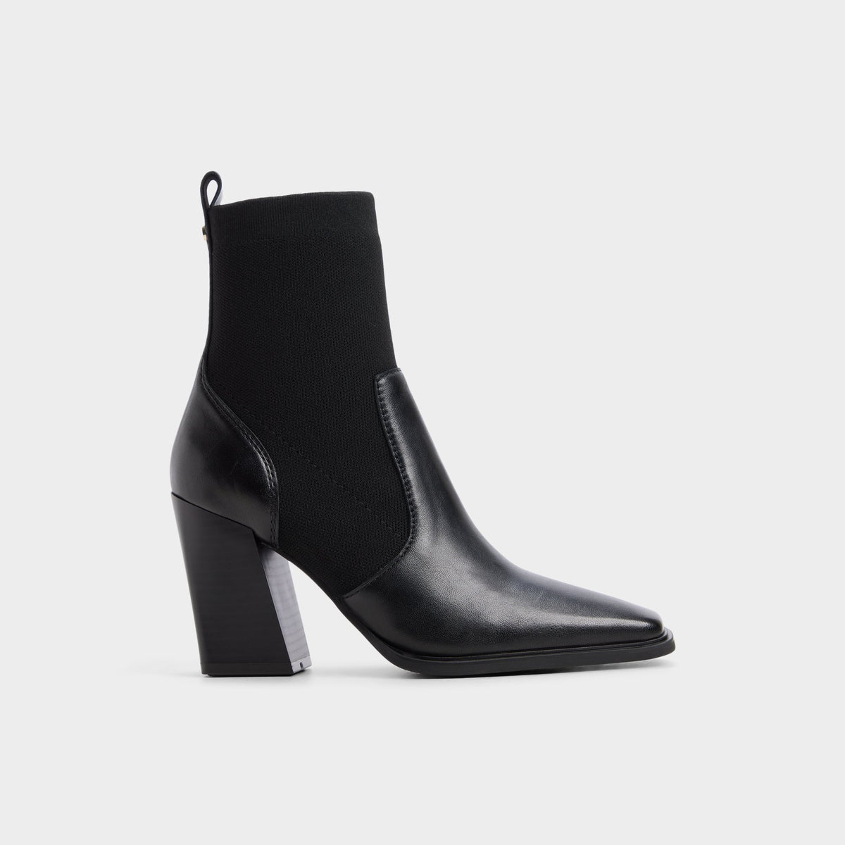 Main View of Black Ganinia Block heel ankle boot for Womens