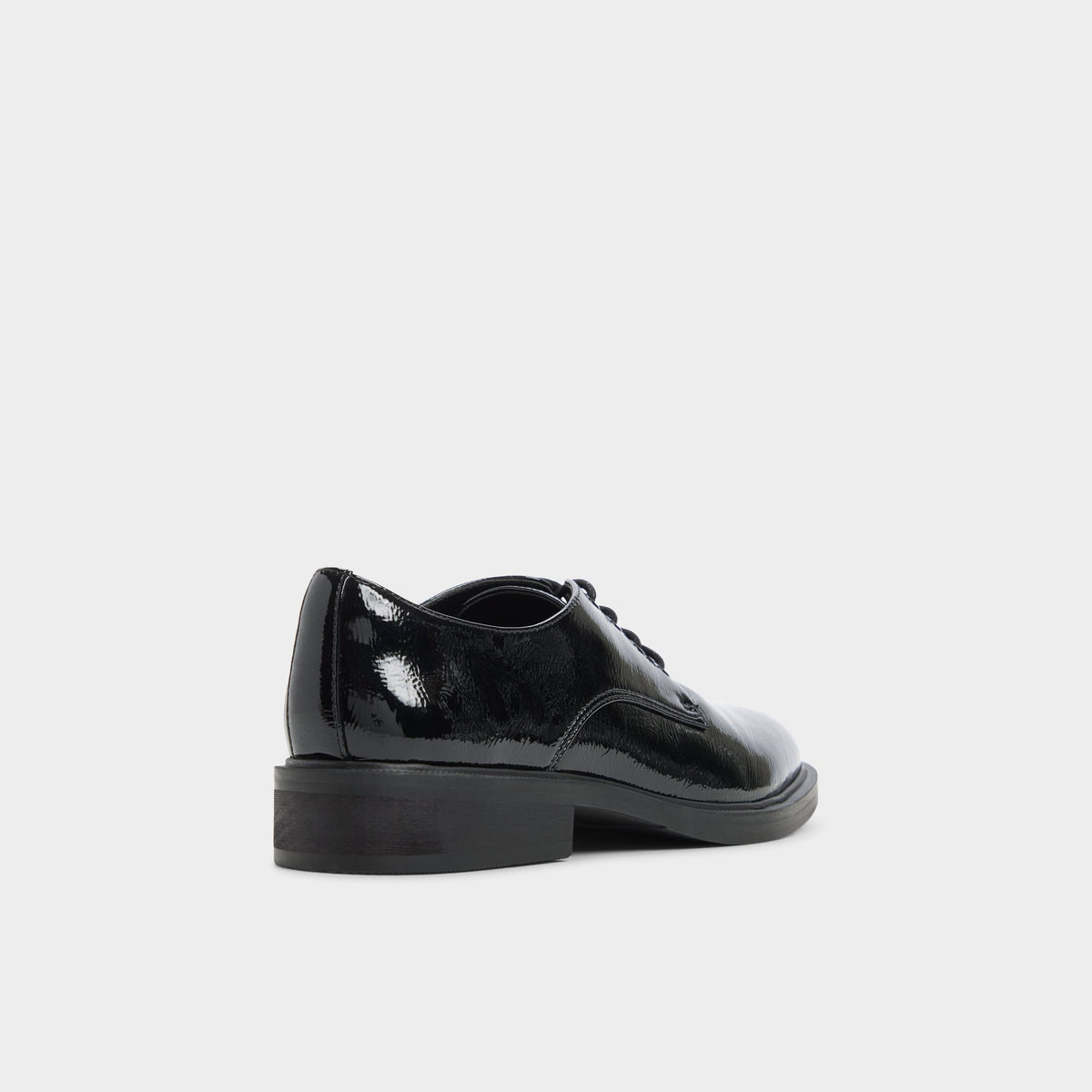 Three-quarter angle of Black Norana Loafer's back side