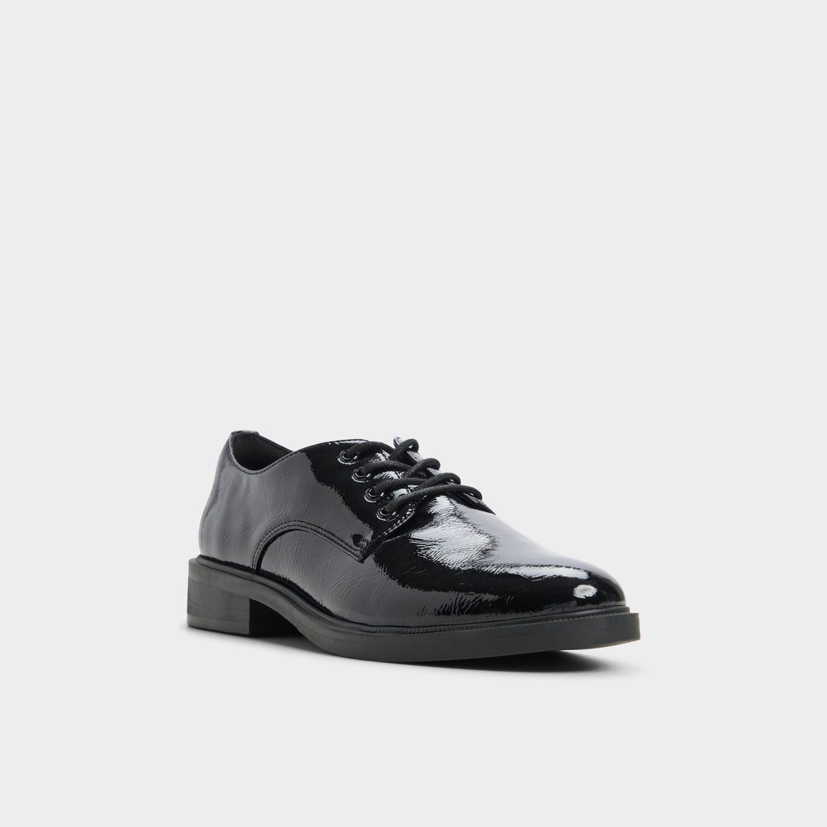 Three-quarter angle of Black Norana Loafer's front side