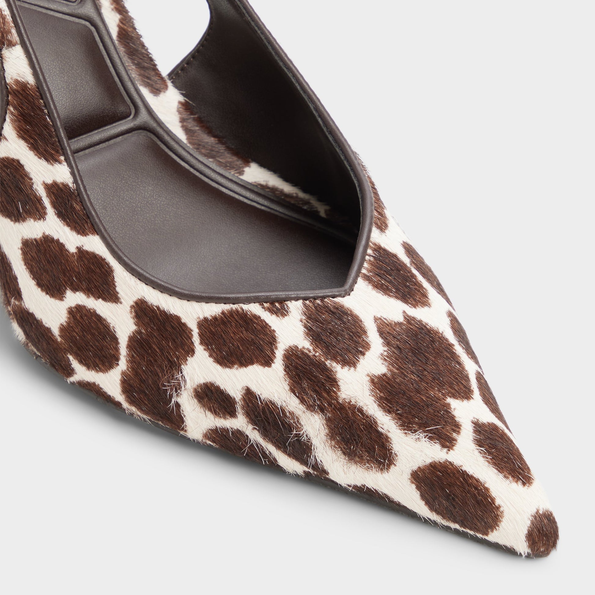 Close-up of the Cream multi Jenadine Slingback wedge