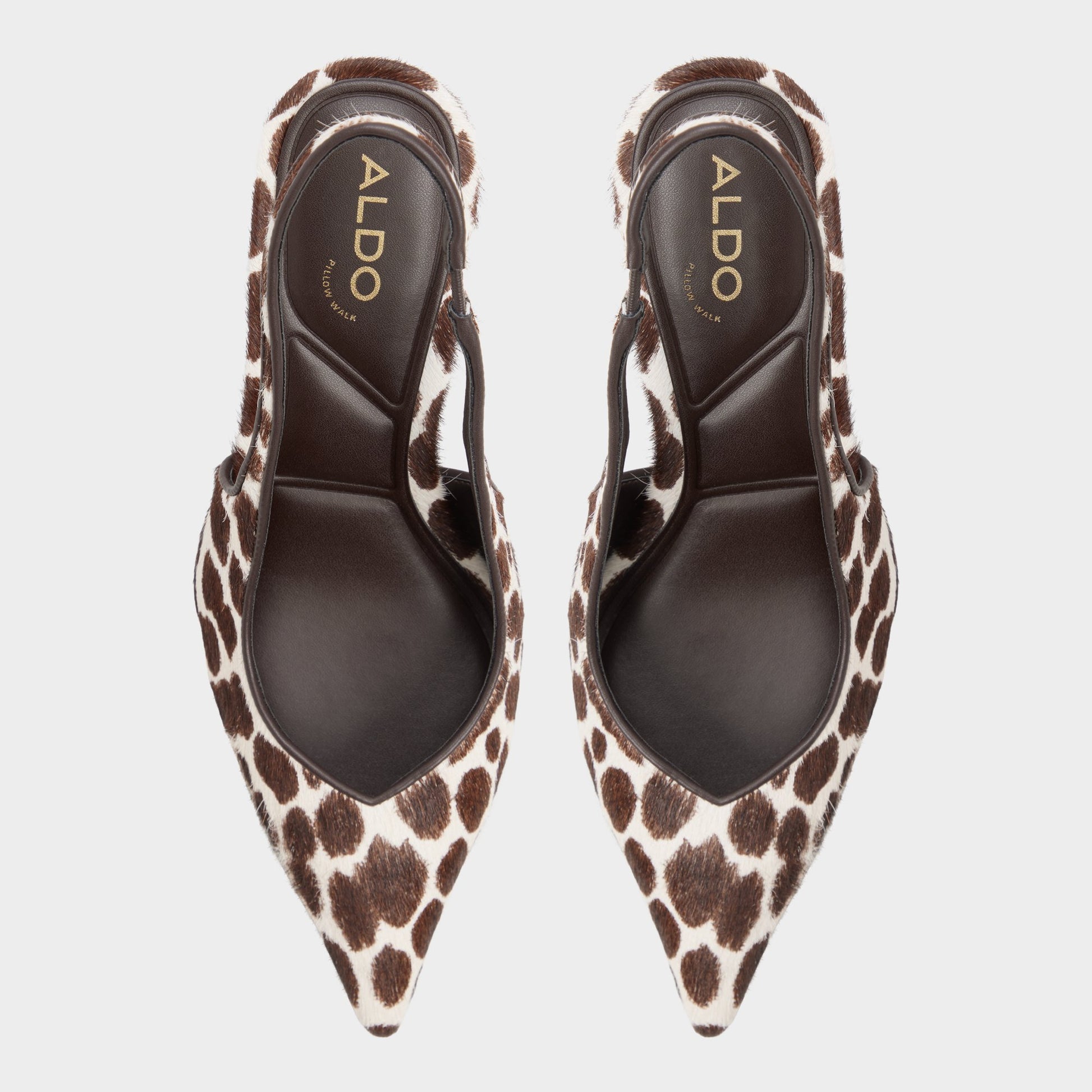 Top-down view of the Cream multi Jenadine Slingback wedge