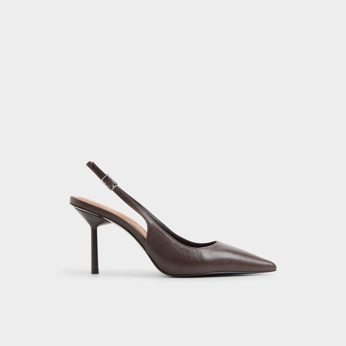 Main View of Dark brown Seralina Slingback high heel for Womens