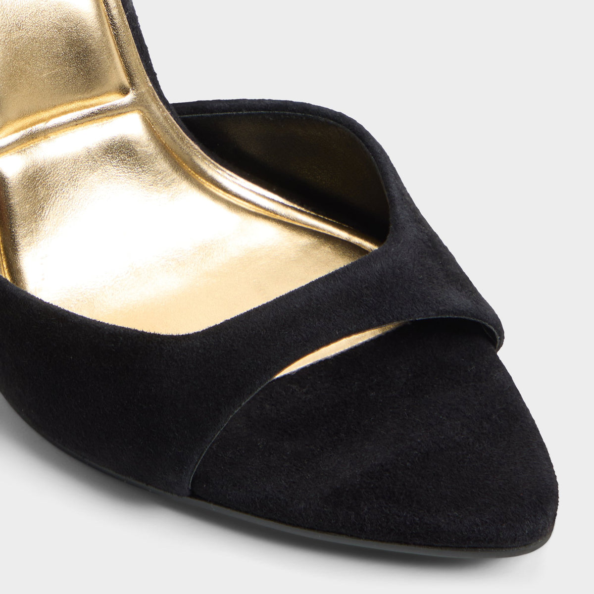 Close-up of the Other black Forevermore Strappy heeled sandal