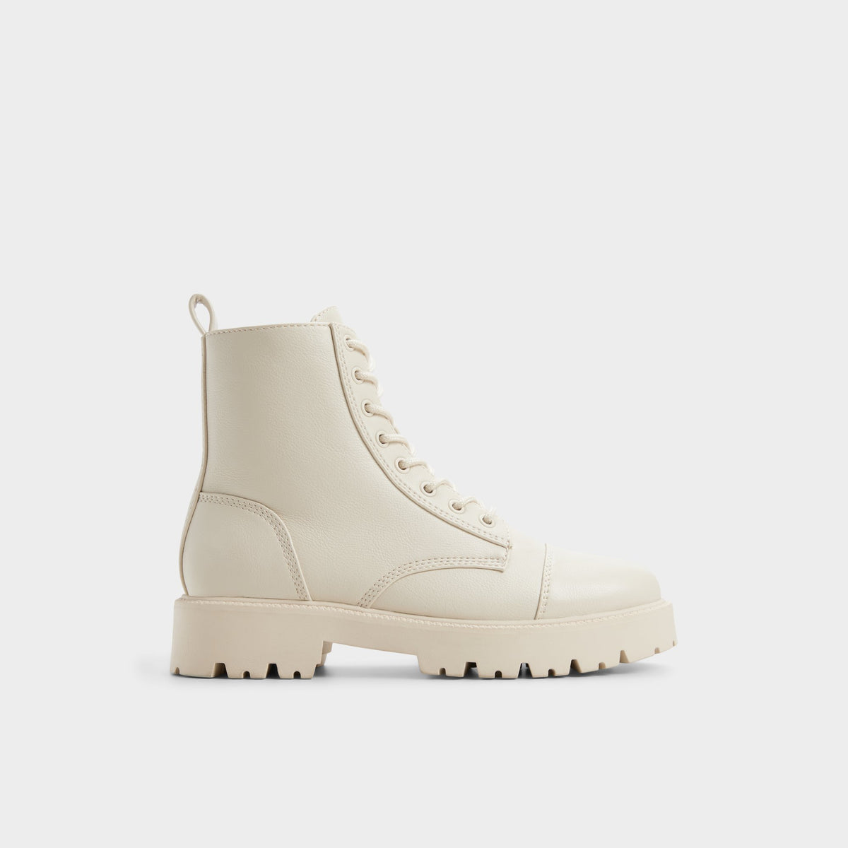 Main View of Other white Goervyn Lug sole combat boot for Womens