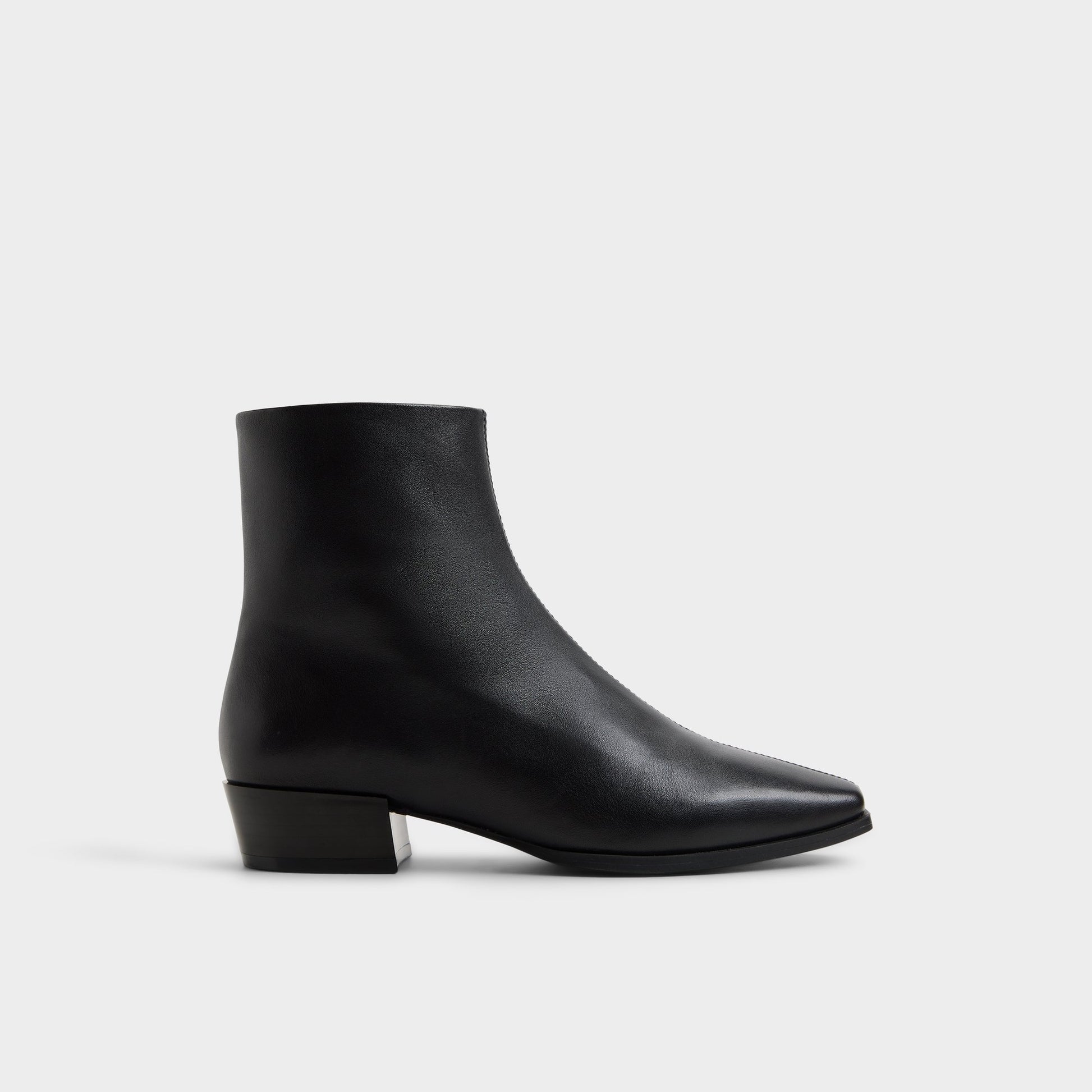 Main View of Black Zaylaa Block heel ankle boot for Womens