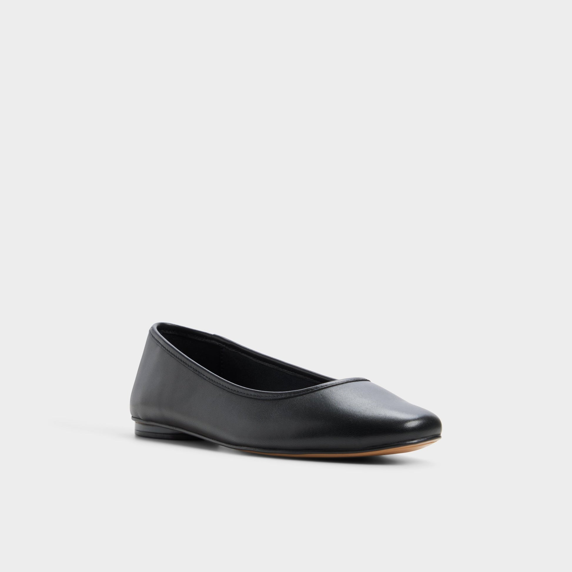 Three-quarter angle of Black Lailana Ballerina's front side