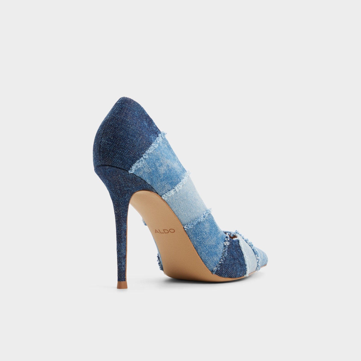 Three-quarter angle of Denim Stasyamix Pump's back side