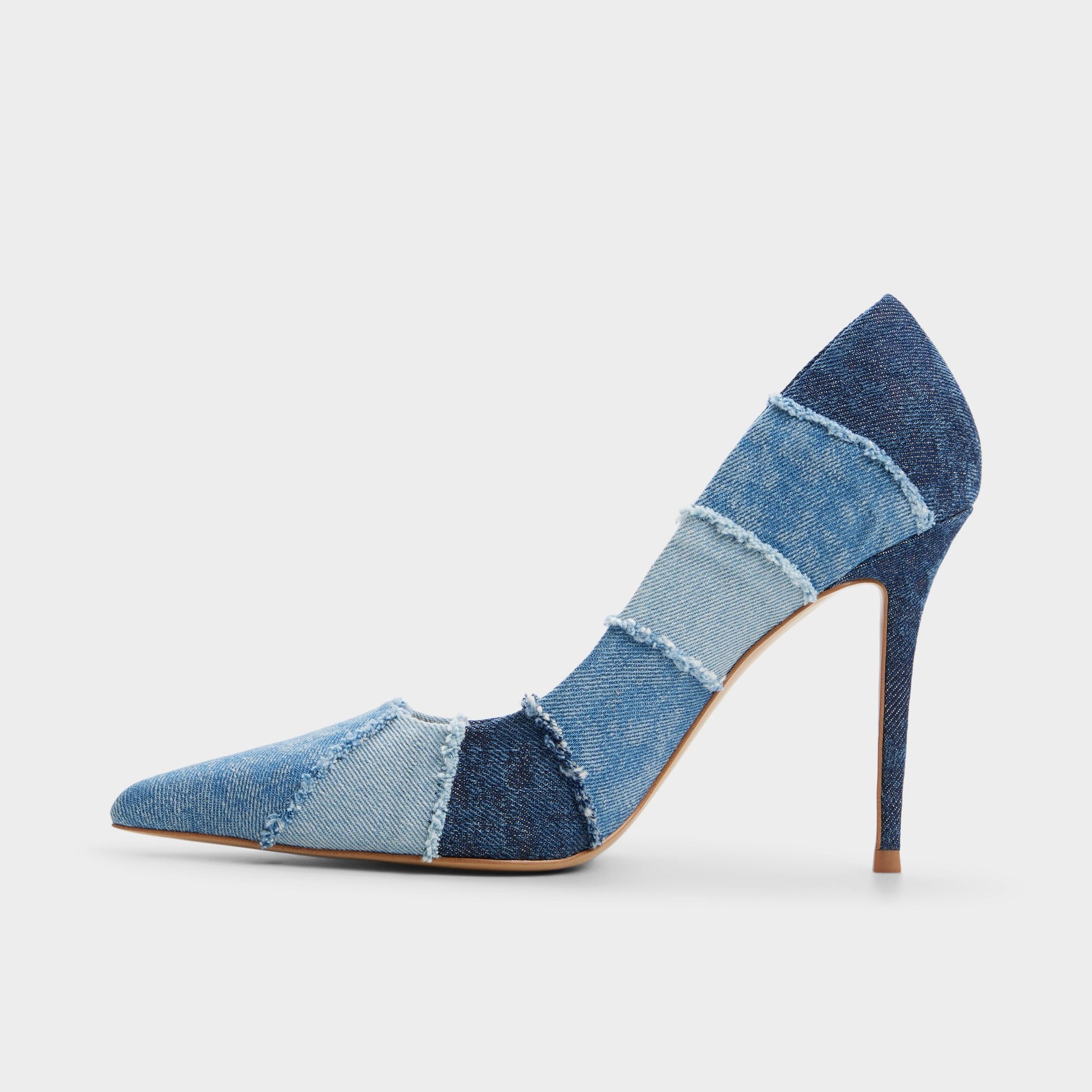 Side view of Denim Stasyamix Pump