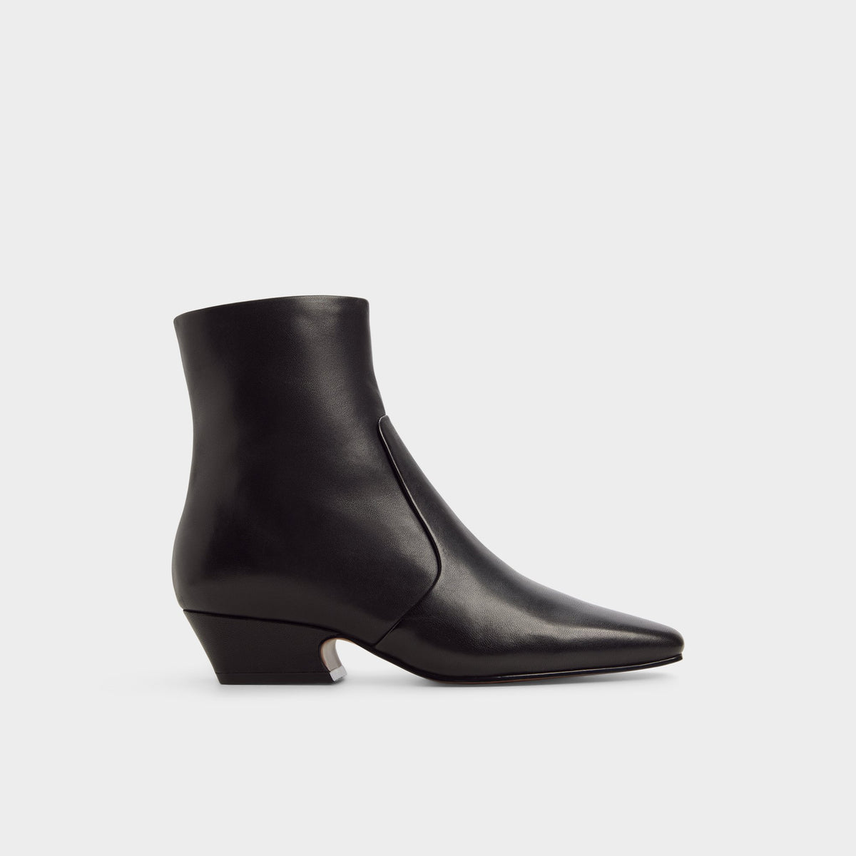 Main View of Black Frannie Block heel western boot for Womens