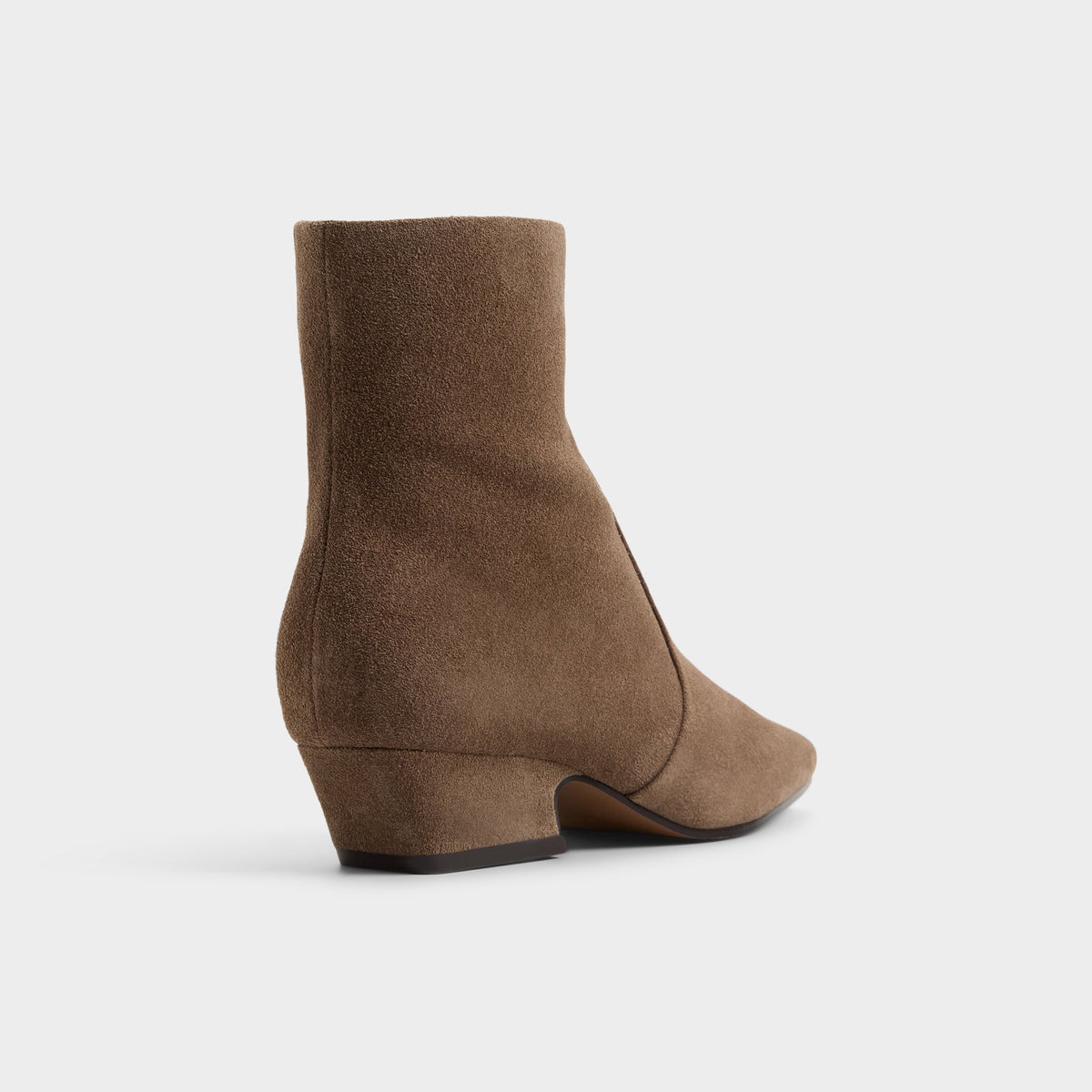 Angle de trois quarts de l'arrière de Khaki Frannie Botte western à talon bloc