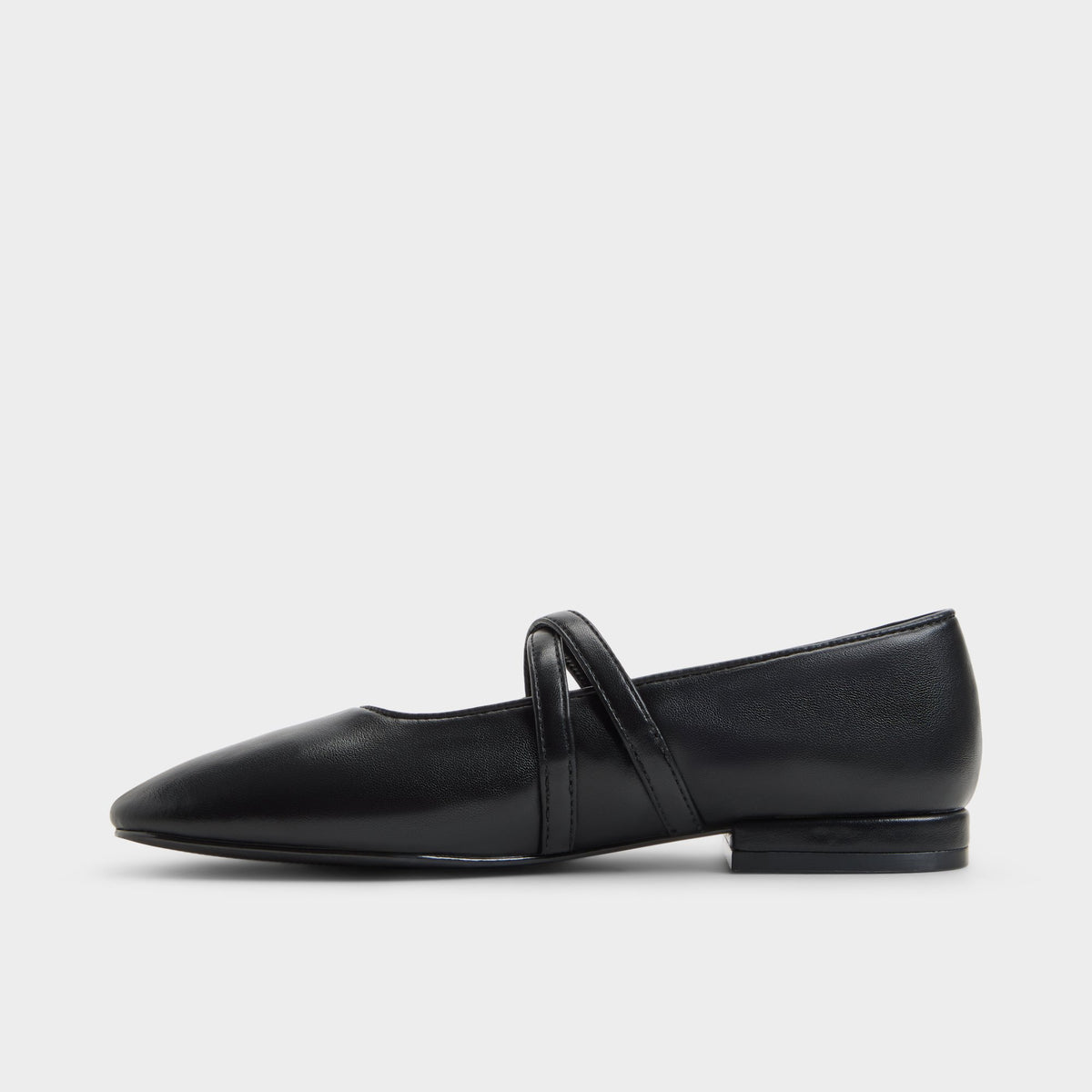 Side view of Black Elinora Ballet flat