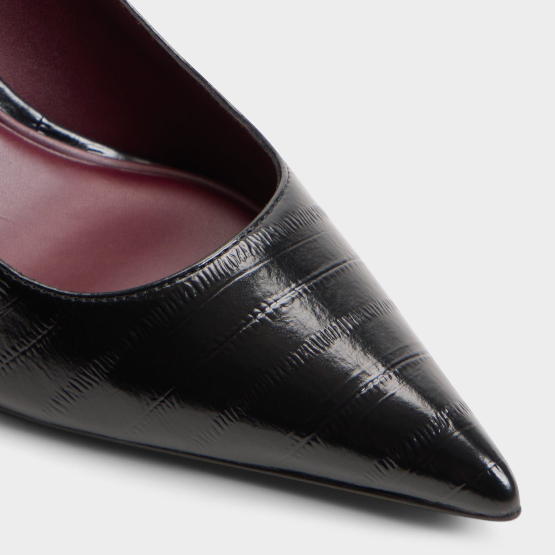 Close-up of the Black Syliaah Slingback high heel