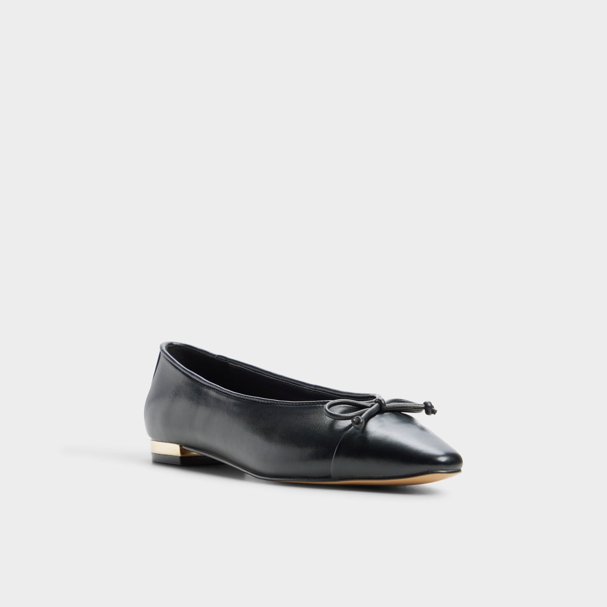 Three-quarter angle of Black Krishlyn Ballerina's front side