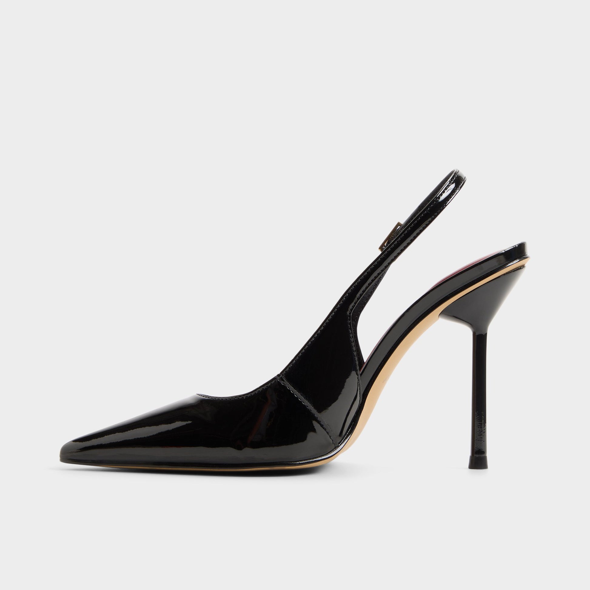 Side view of Other black Serrah Slingback high heel
