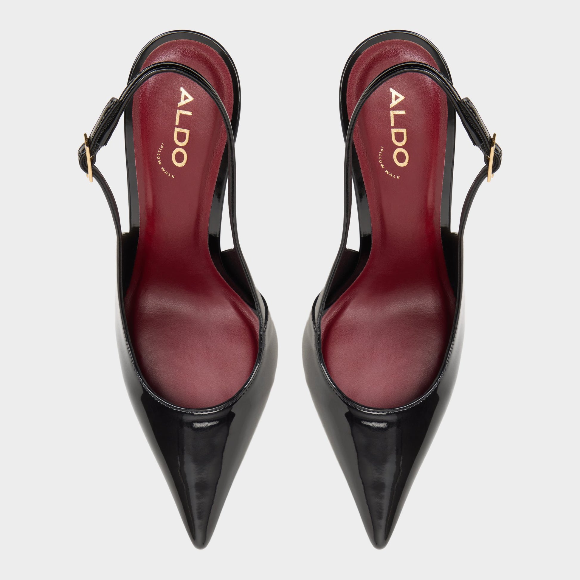 Top-down view of the Other black Serrah Slingback high heel