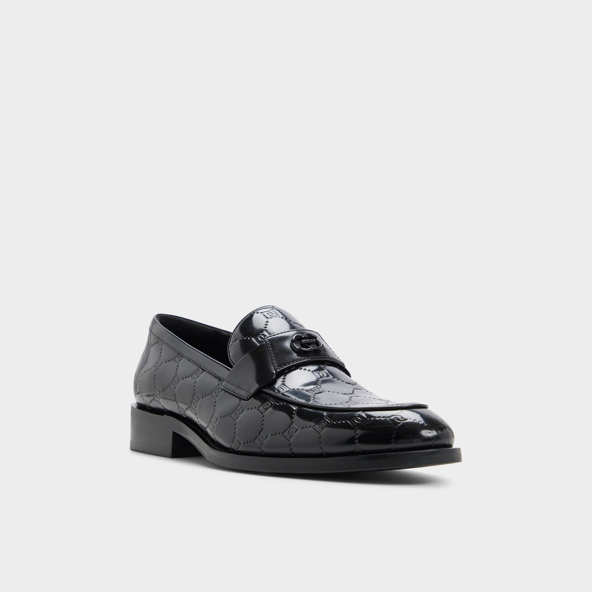 Three-quarter angle of Black Beck Loafer's front side
