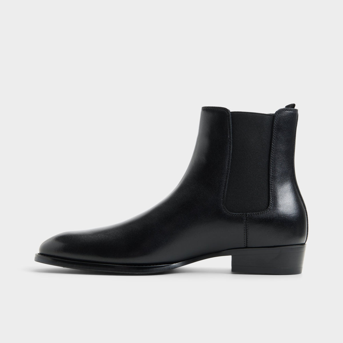 Side view of Black combo Bert Chelsea boot