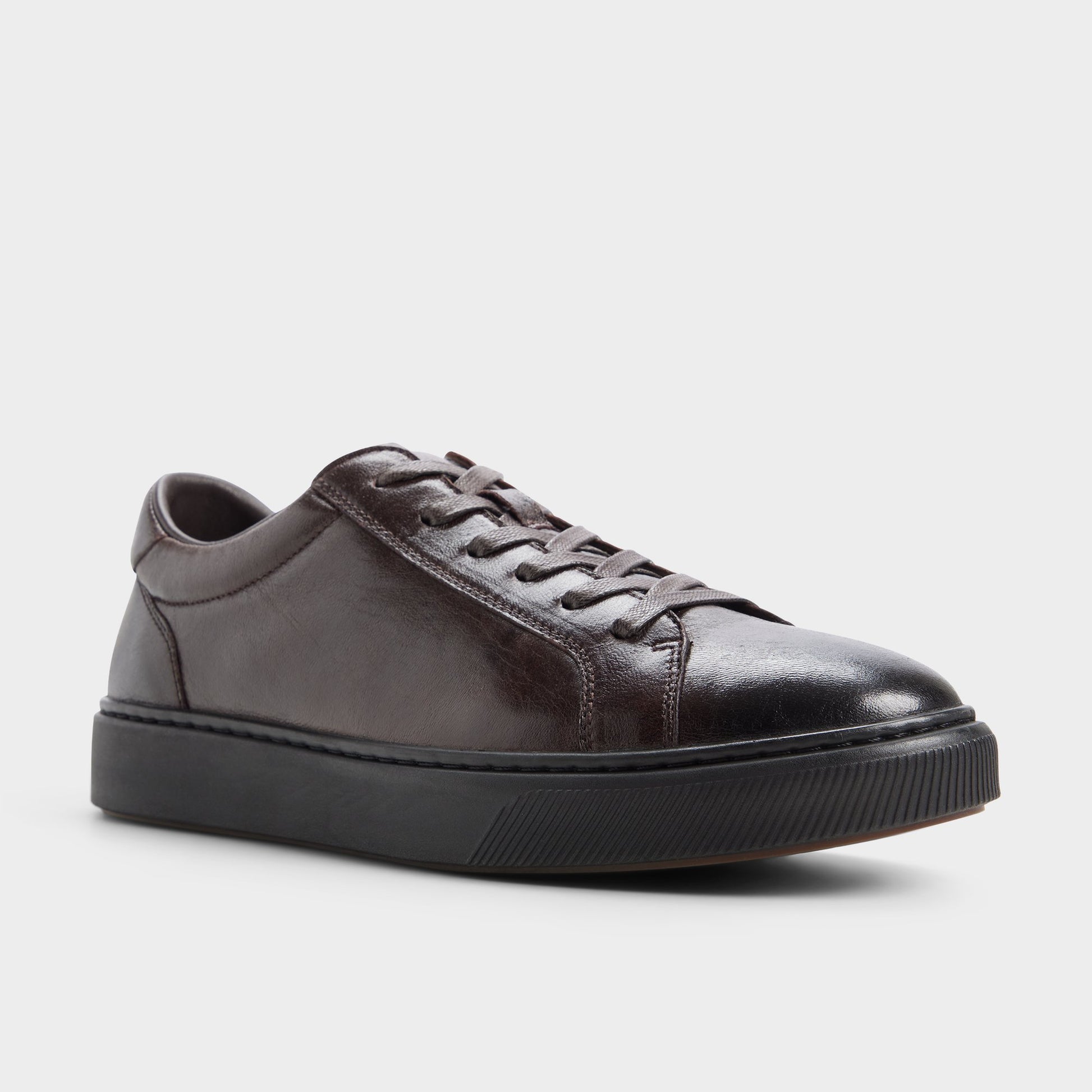 Three-quarter angle of Brown Garett Low top sneaker's back side