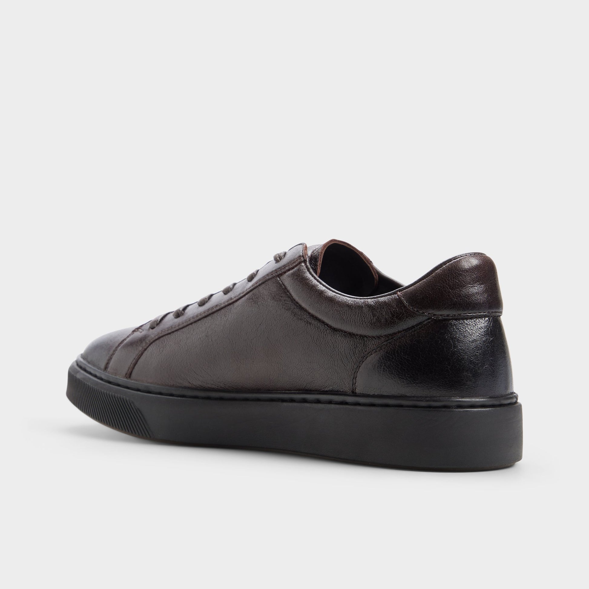 Side view of Brown Garett Low top sneaker