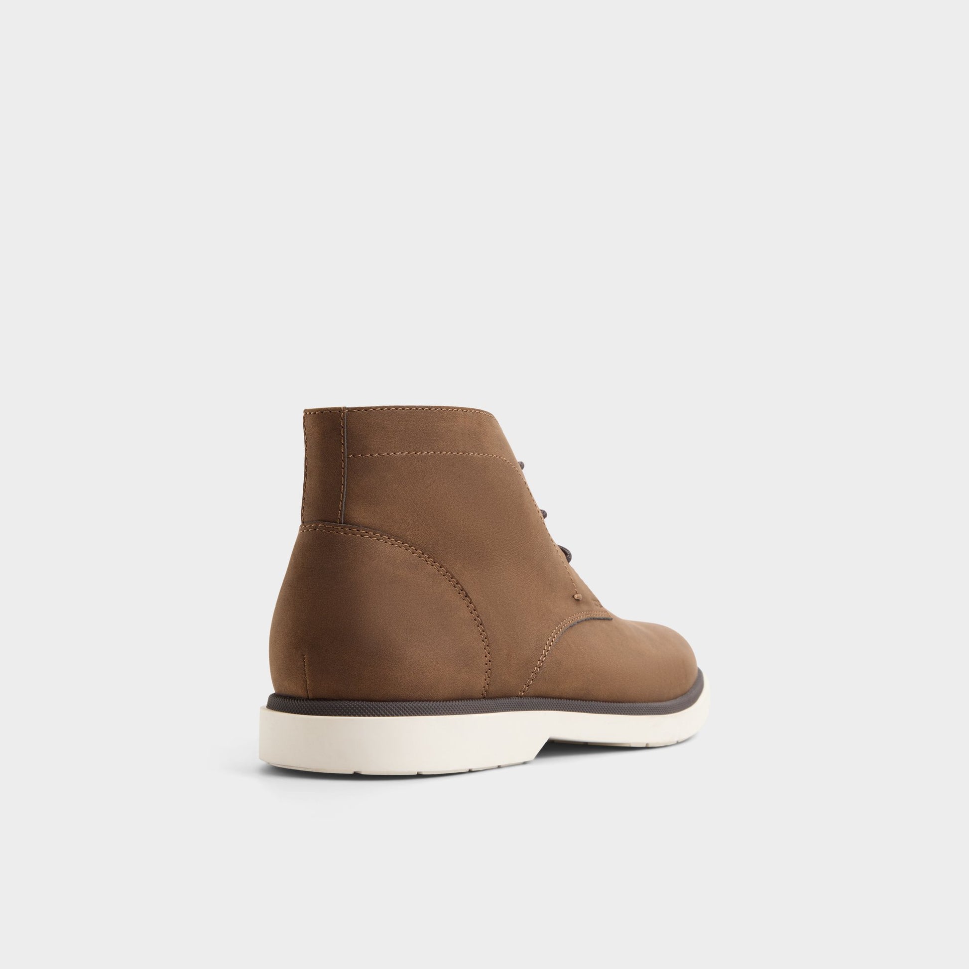 Three-quarter angle of Brown Camdan Chukka boot's back side