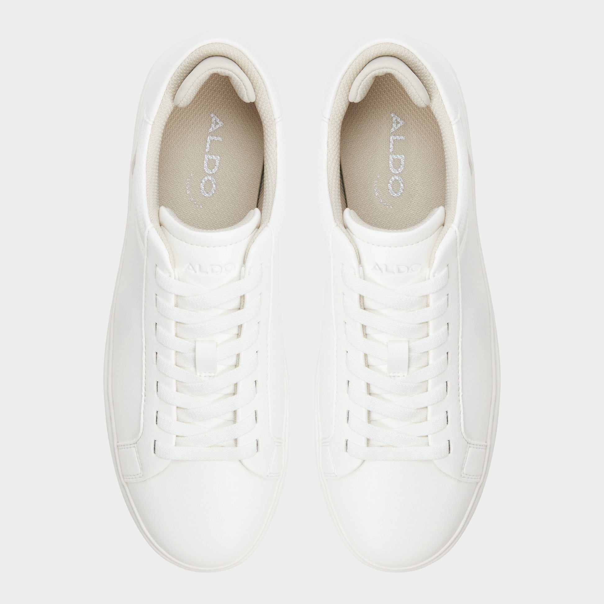 Top-down view of the White Petey Slip-on