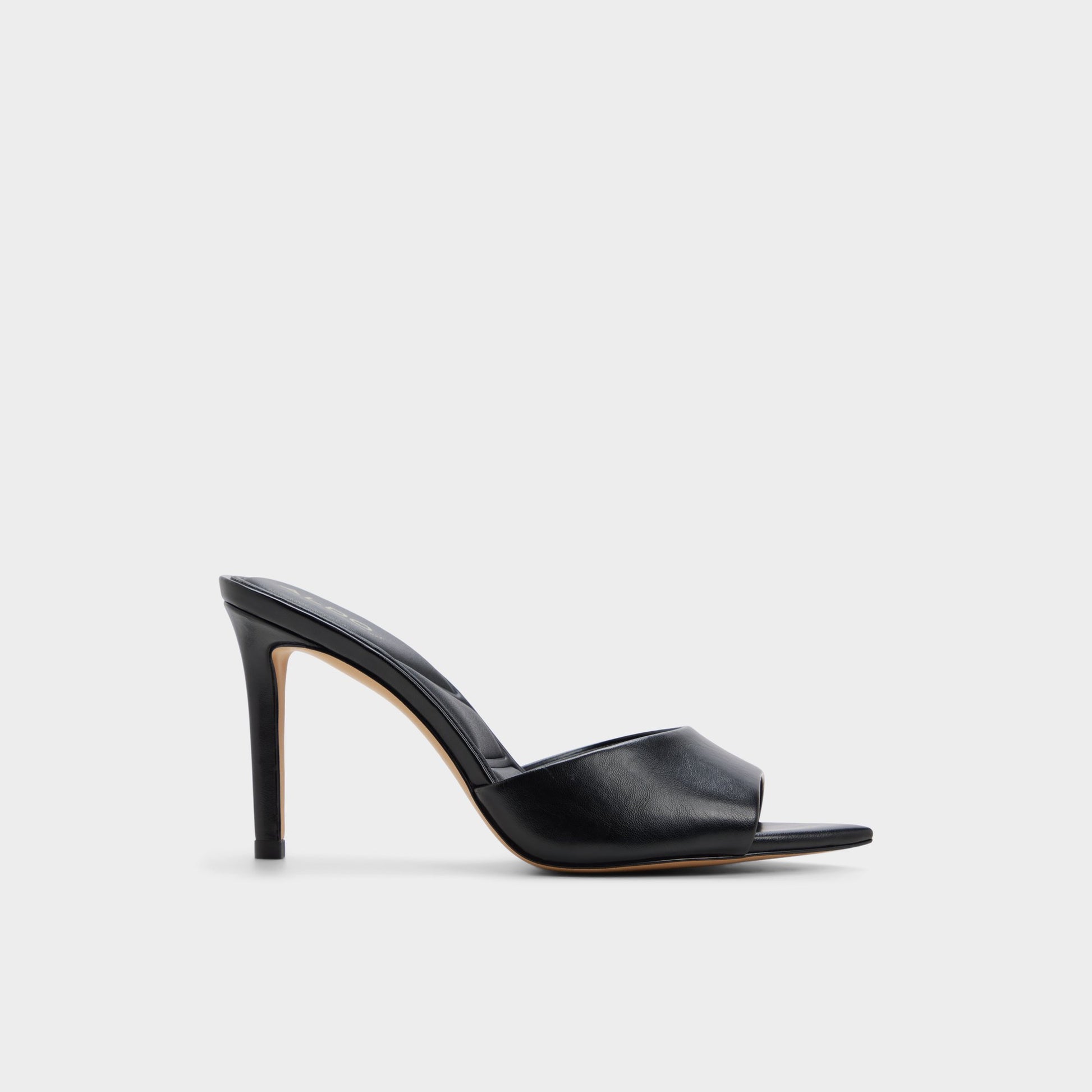 Main View of Open black Anniebrilden Heeled mule for Womens