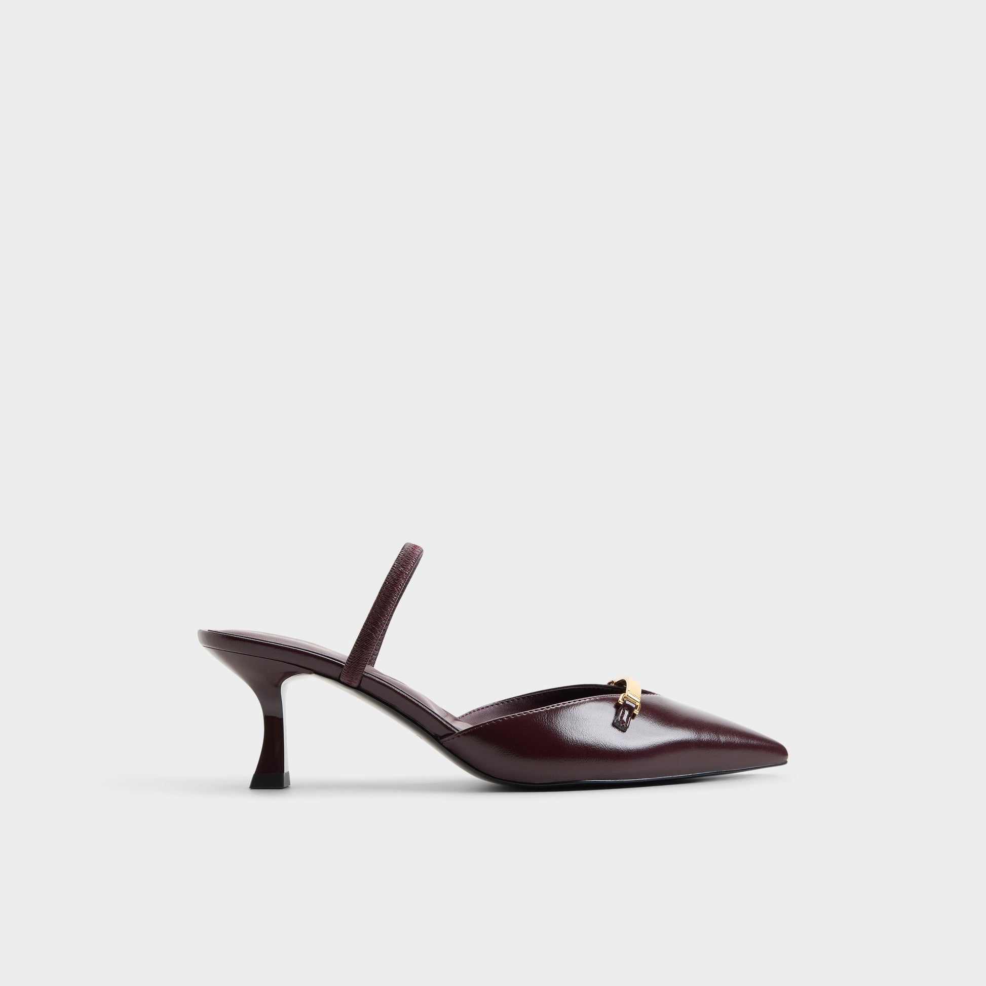 Main View of Burgundy Nailah Slingback kitten heel for Womens