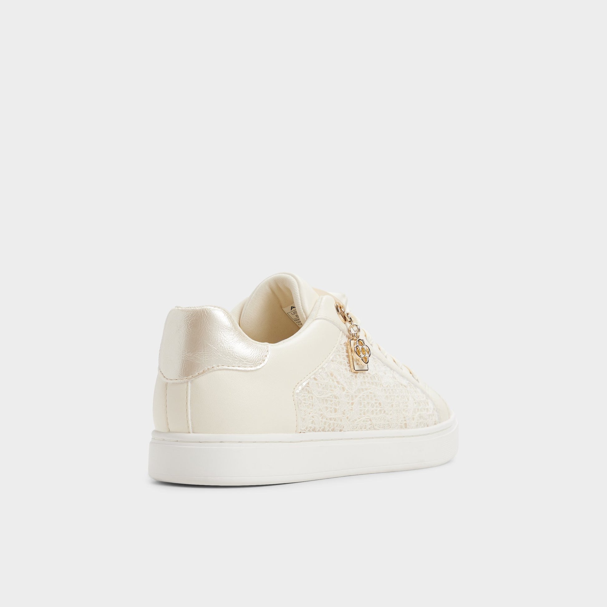 Three-quarter angle of Other white Elgata Sneaker's back side